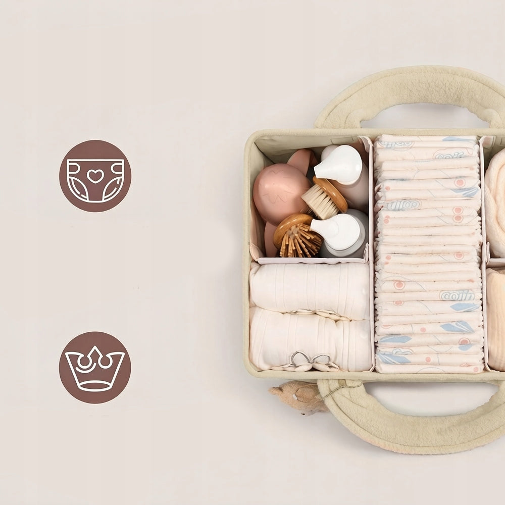 BABY DIAPER ORGANIZER WITH HANDLE, PORTABLE DIAPER BASKET Brand no brand