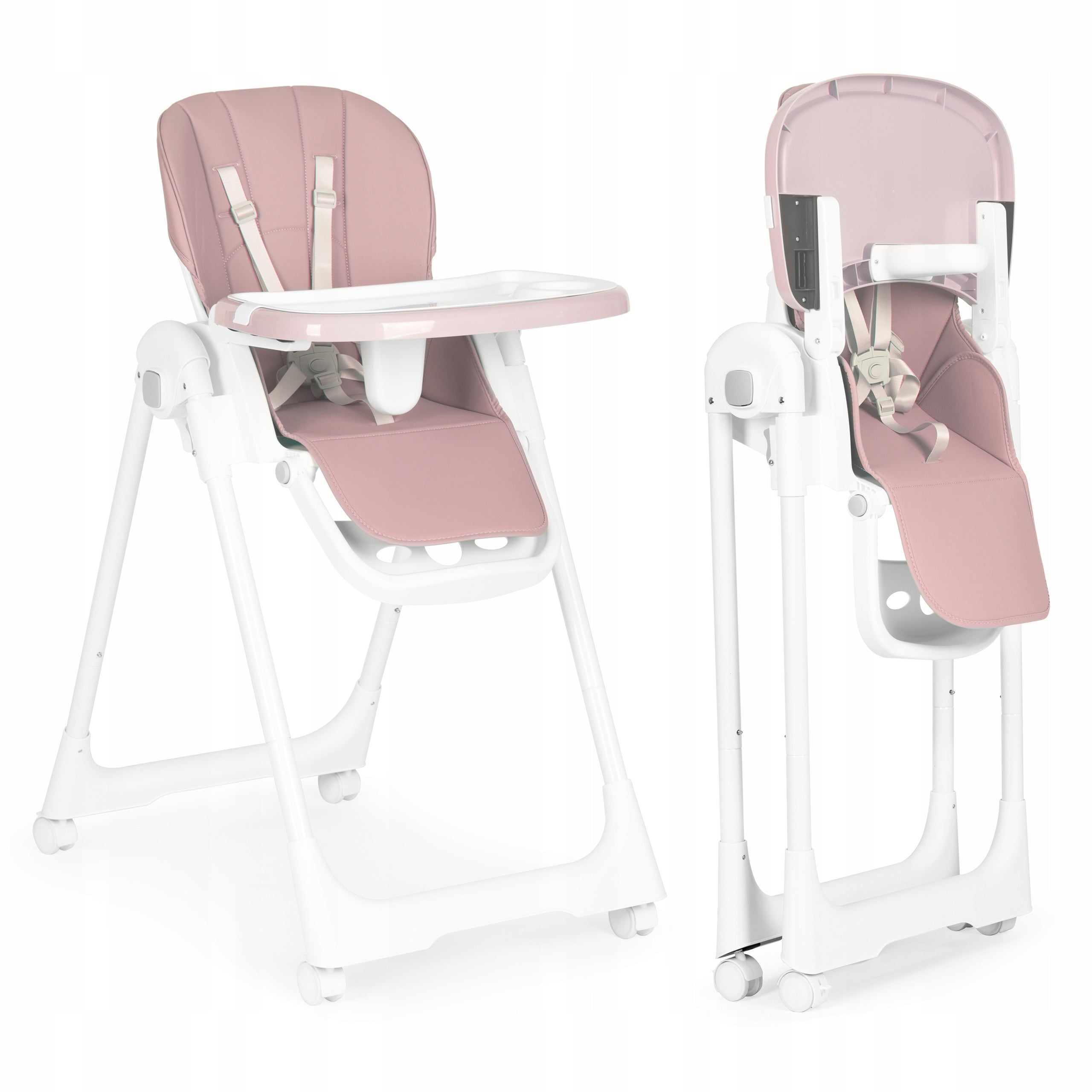 BABY HIGH CHAIR CHILDREN SEAT RUGULATED BELTS TRAY Manufacturer code do karmienia chłopca dziewczynki