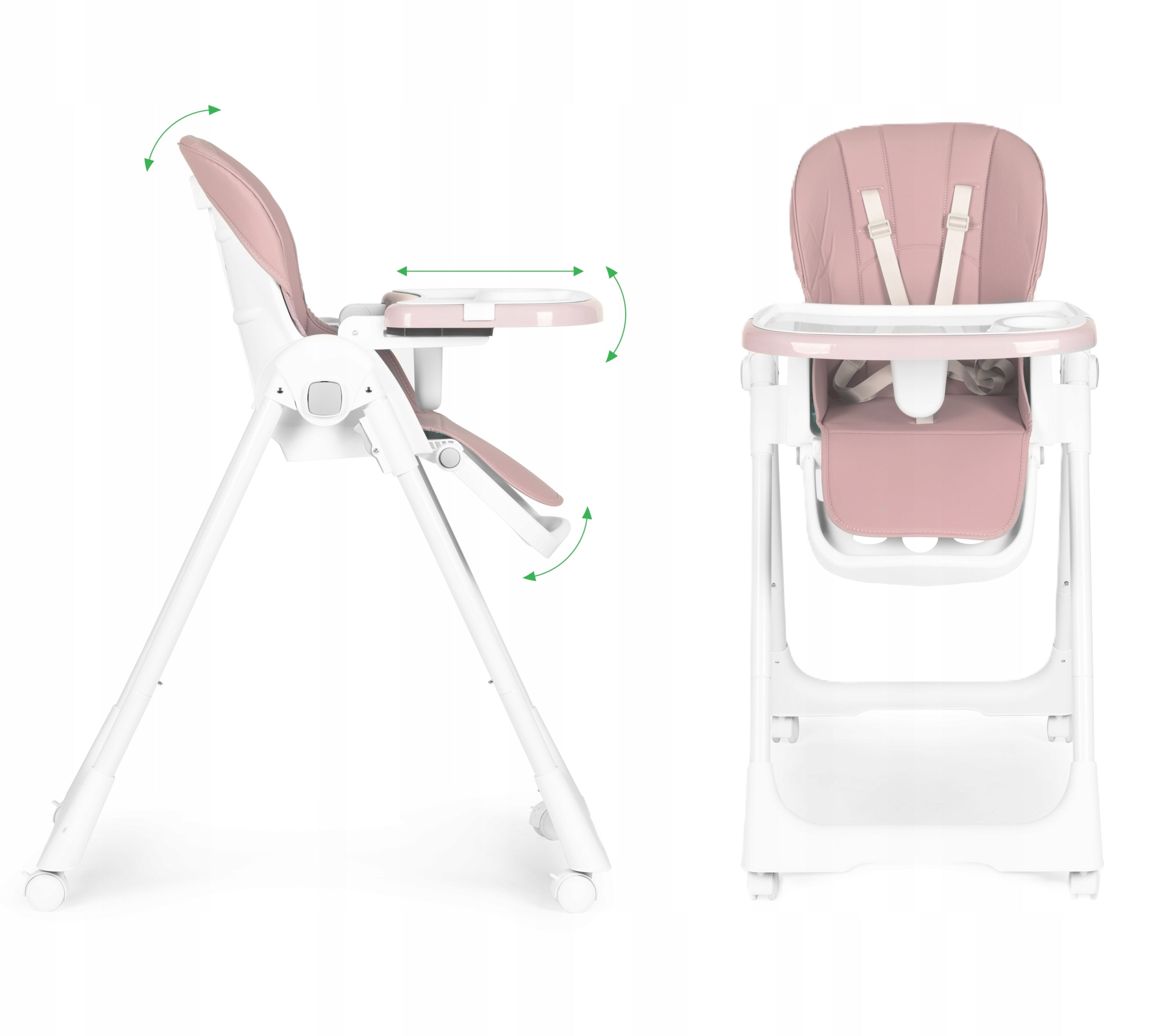 BABY HIGH CHAIR HEIGHT ADJUSTMENT TRAY BELTS