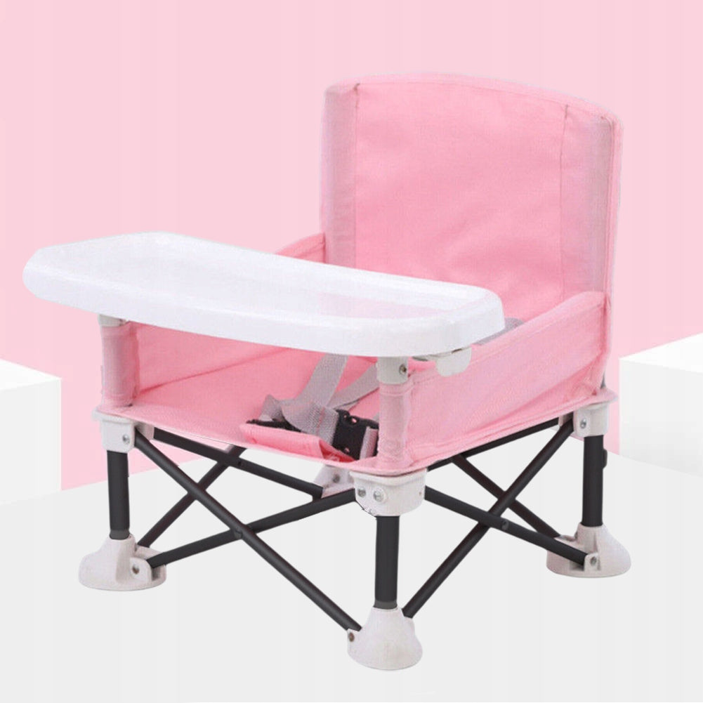 BABY HIGH CHAIR PINK FOLDING WITH SEAT BELTS Packaging status original