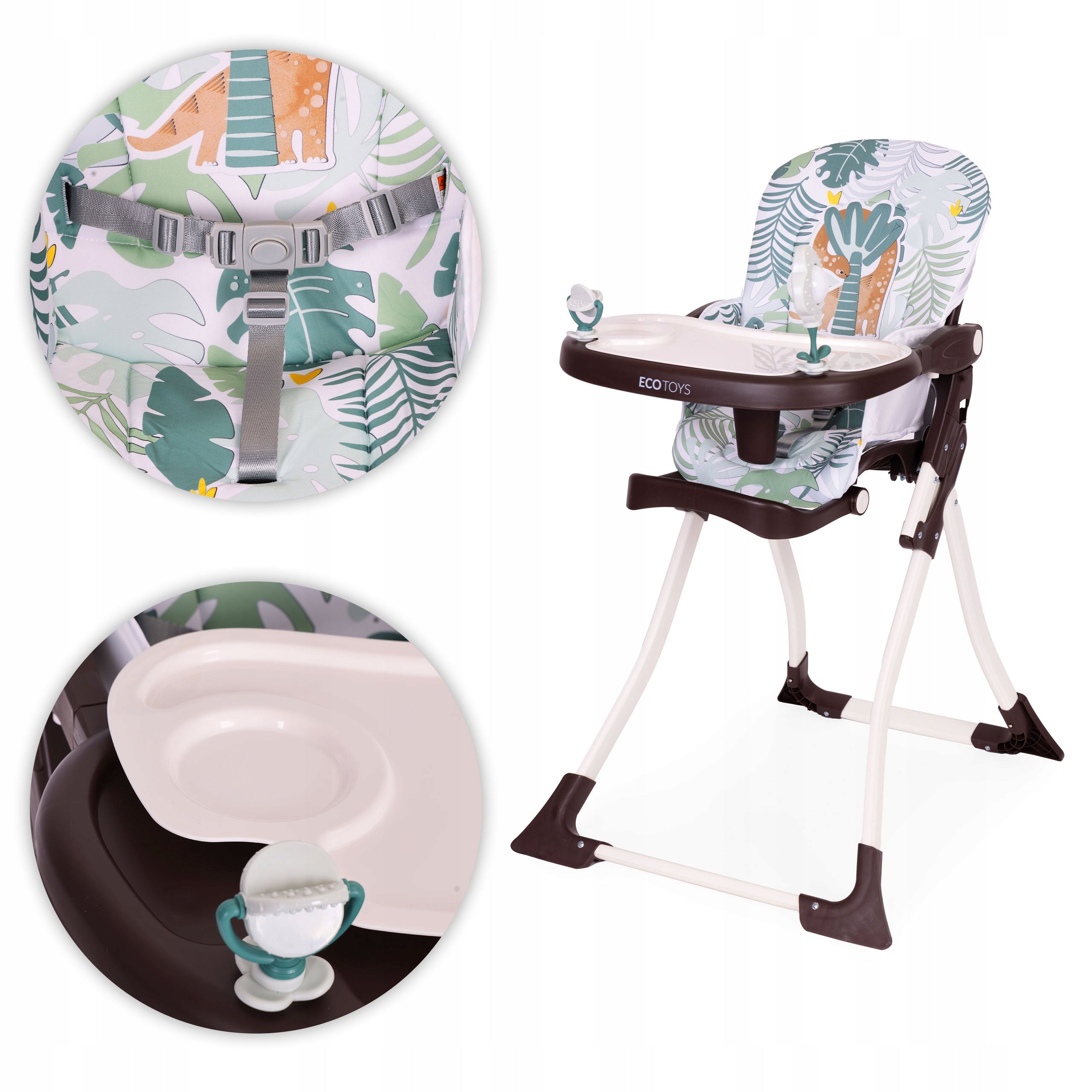 BABY HIGHCHAIR FEEDING SEAT FOLDING ADJUSTABLE TOY TRAY