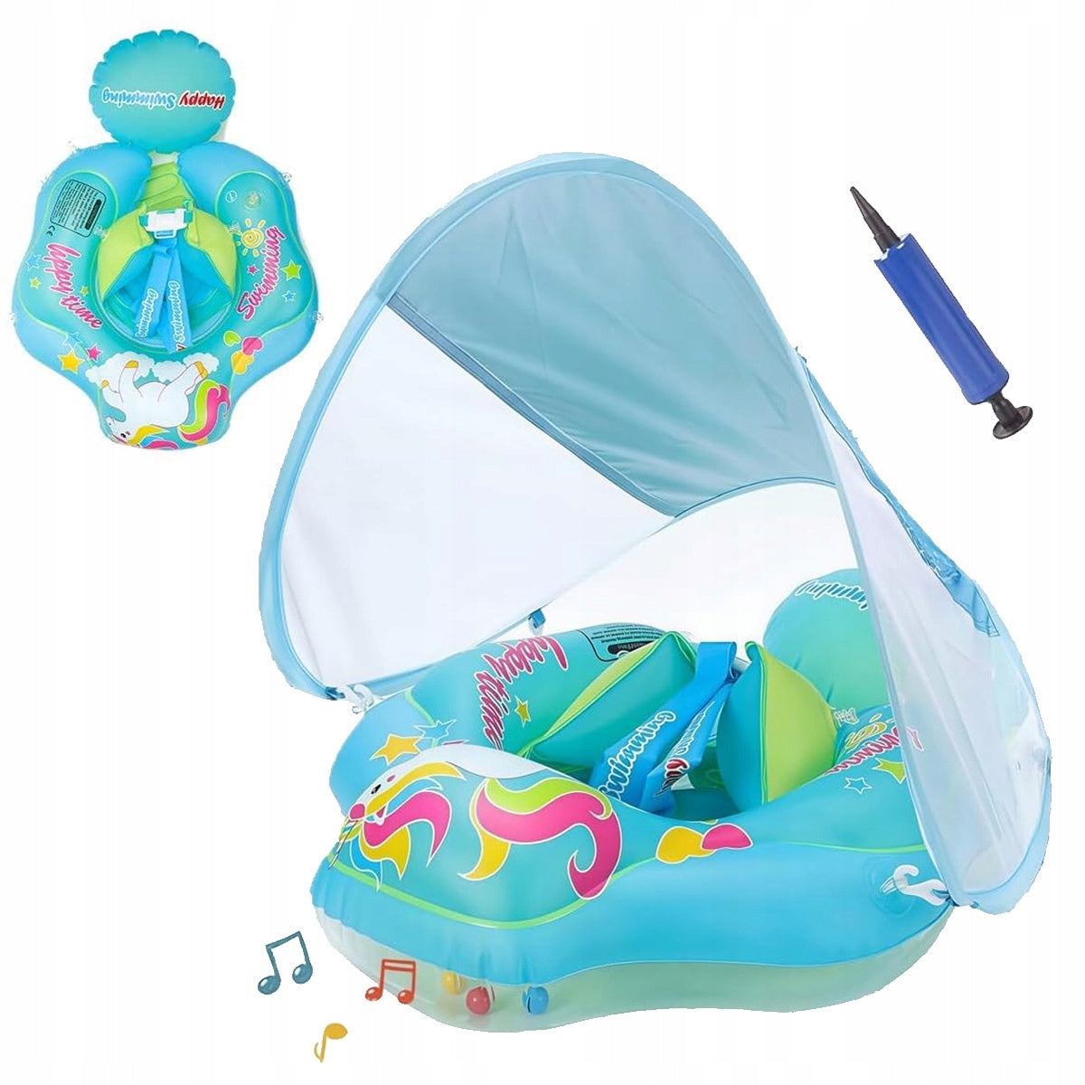 BABY INFLATABLE WHEEL FOR SWIMMING WITH BABY VISOR