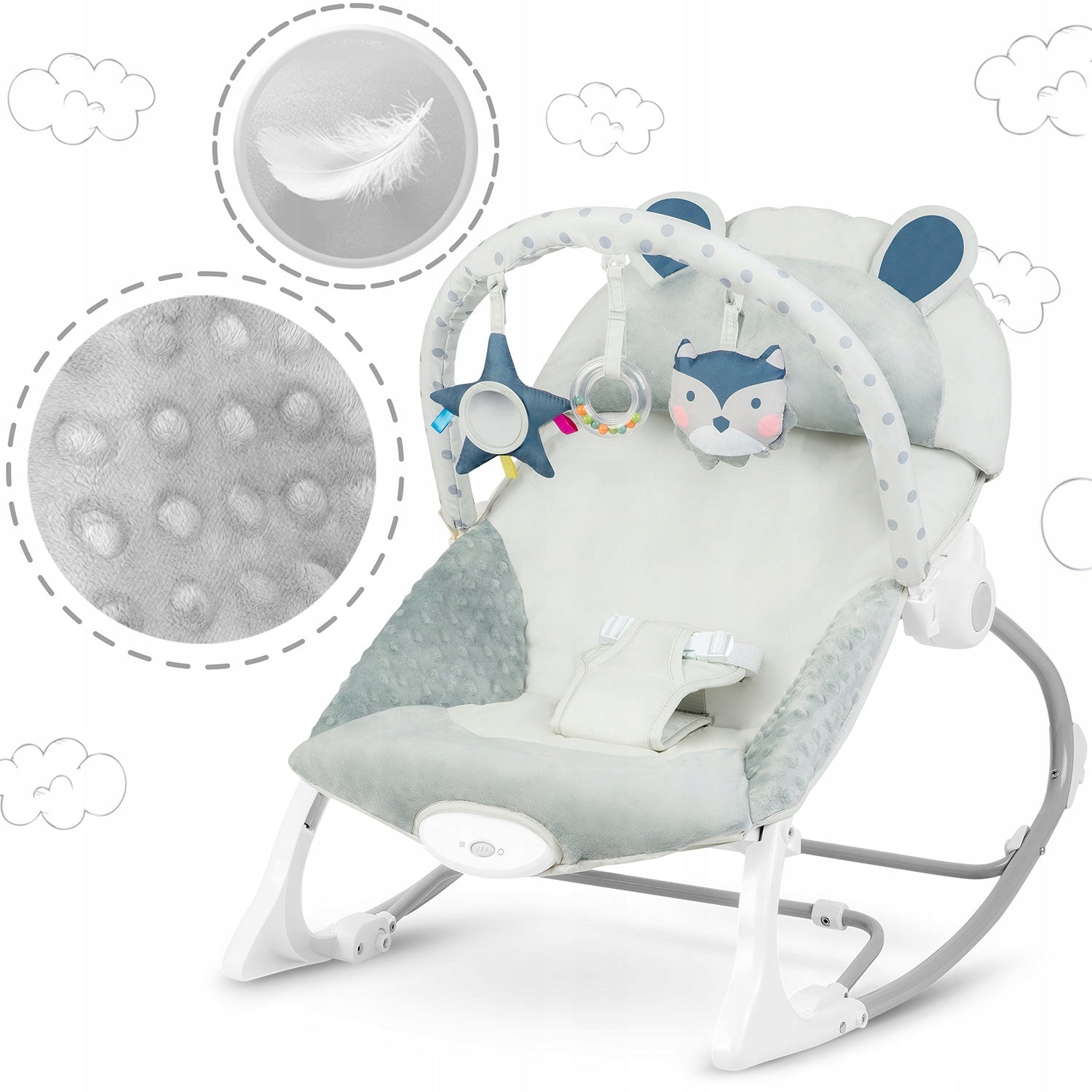 BABY LOUNGER CRADLE WITH VIBRATION ROCKER 2in1 ROCKER TOYS Packaging status original