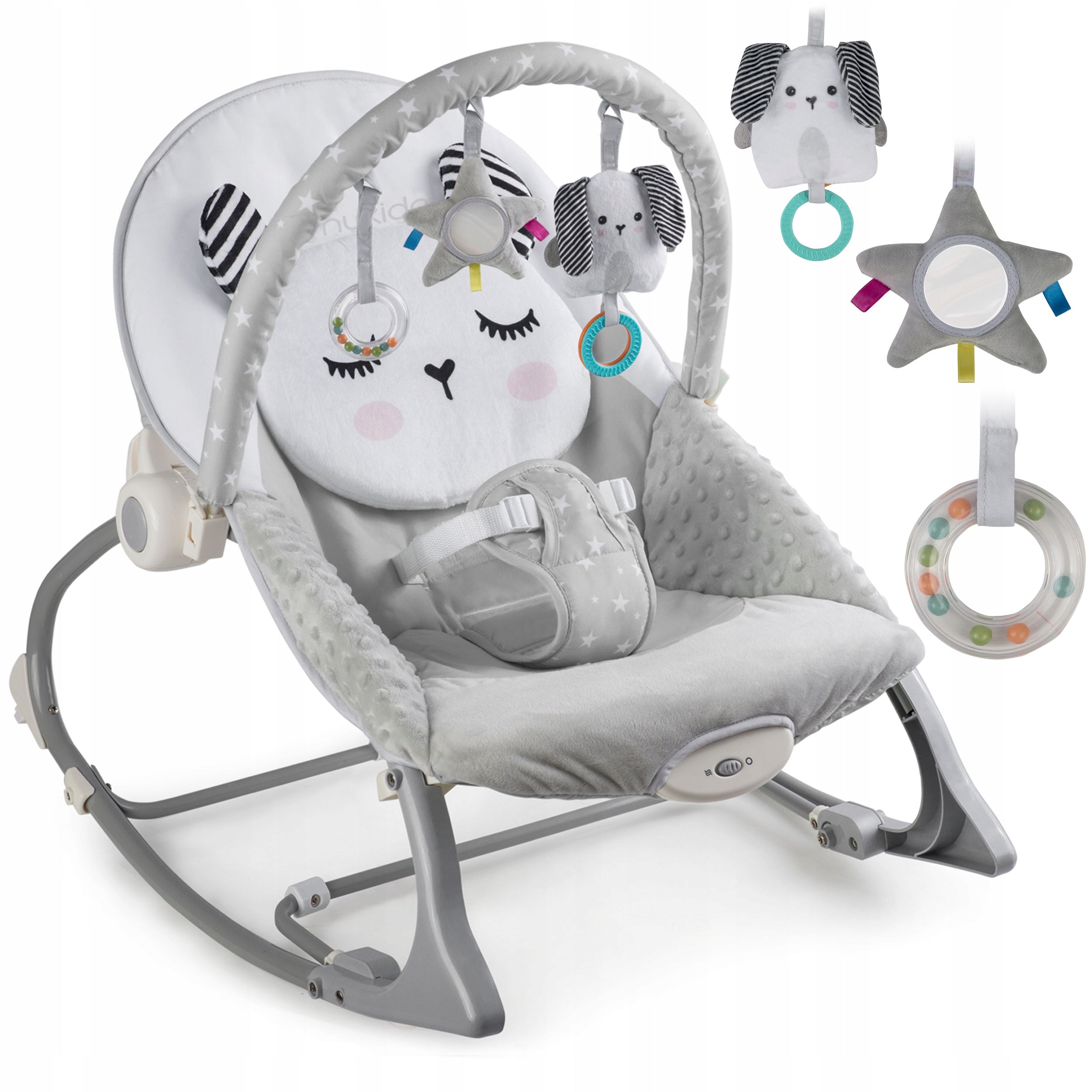 BABY LOUNGER ROCKER CRIB CRADLE VIBRATION TOYS NUKIDO