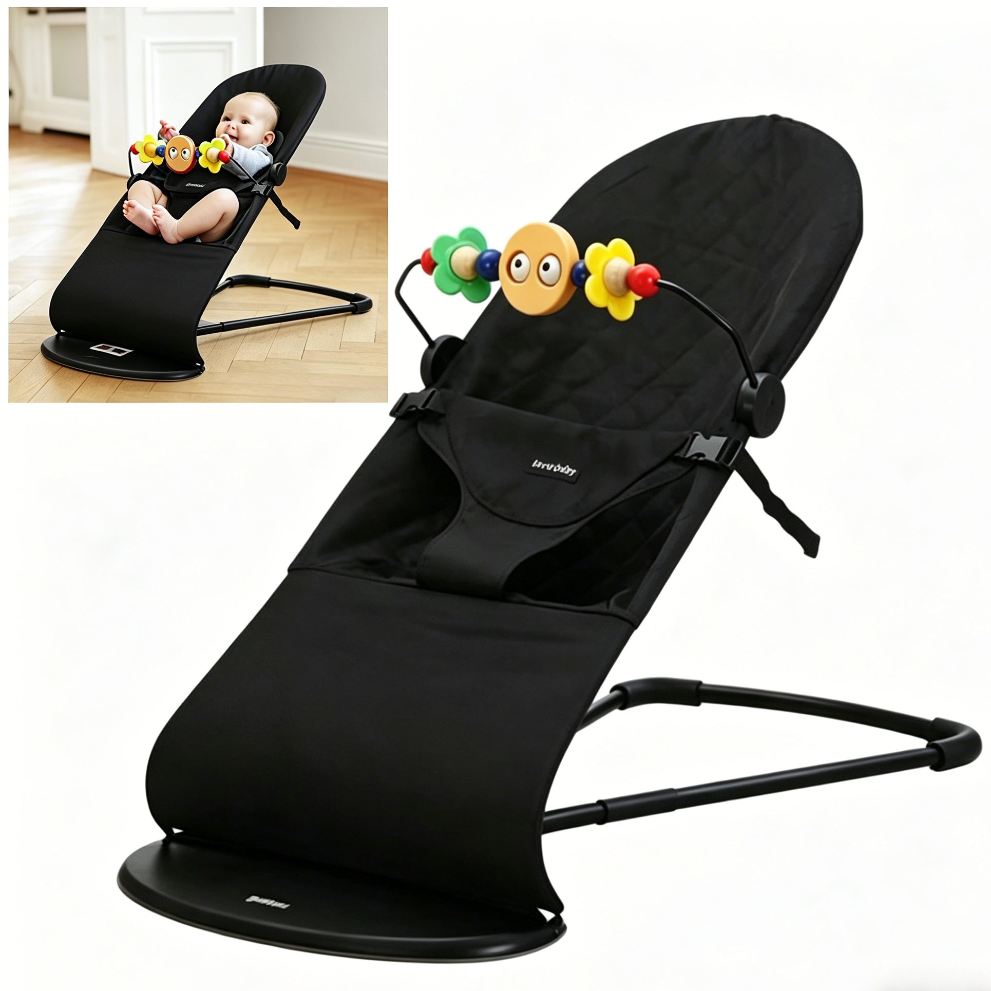 BABY LOUNGER ROCKER FOLDING 3 LEVELS OF ADJUSTMENT