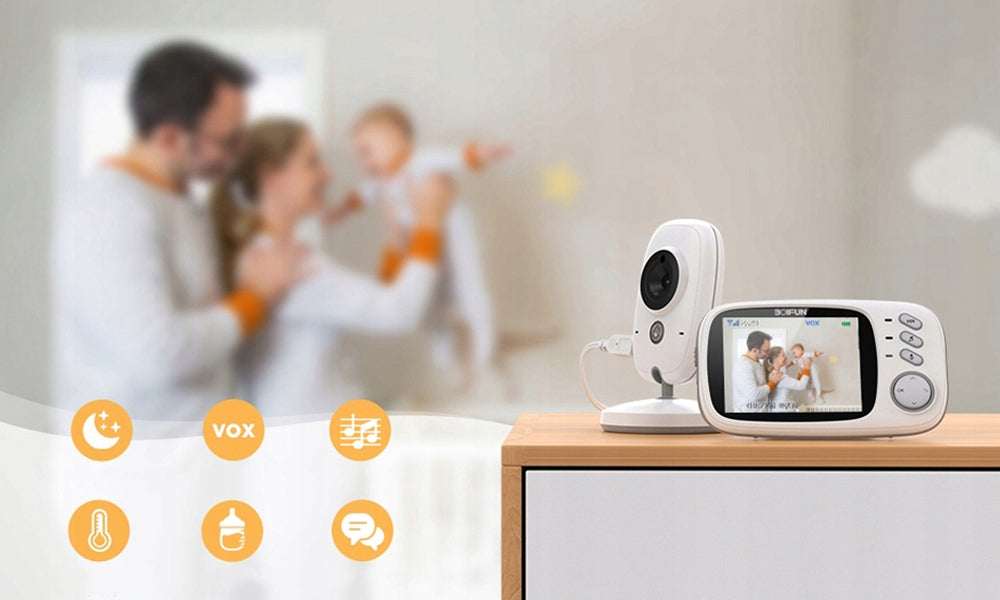 BABY MONITOR 2 CAMERA LIVE LCD 3.2" VOX Temperature Sensor Packaging status original