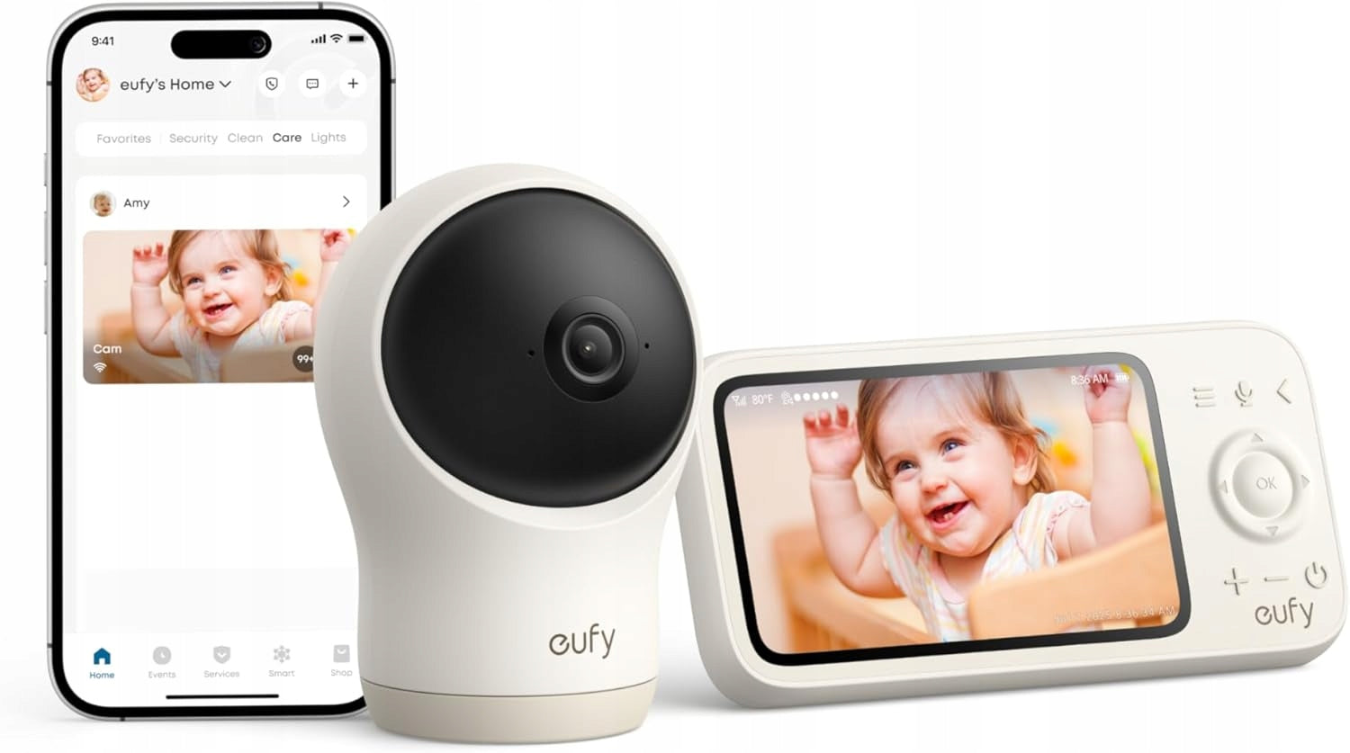 BABY MONITOR 2K HD 4,5" ROTATING ZOOM 4X NIGHT VISION BATTERY 12H