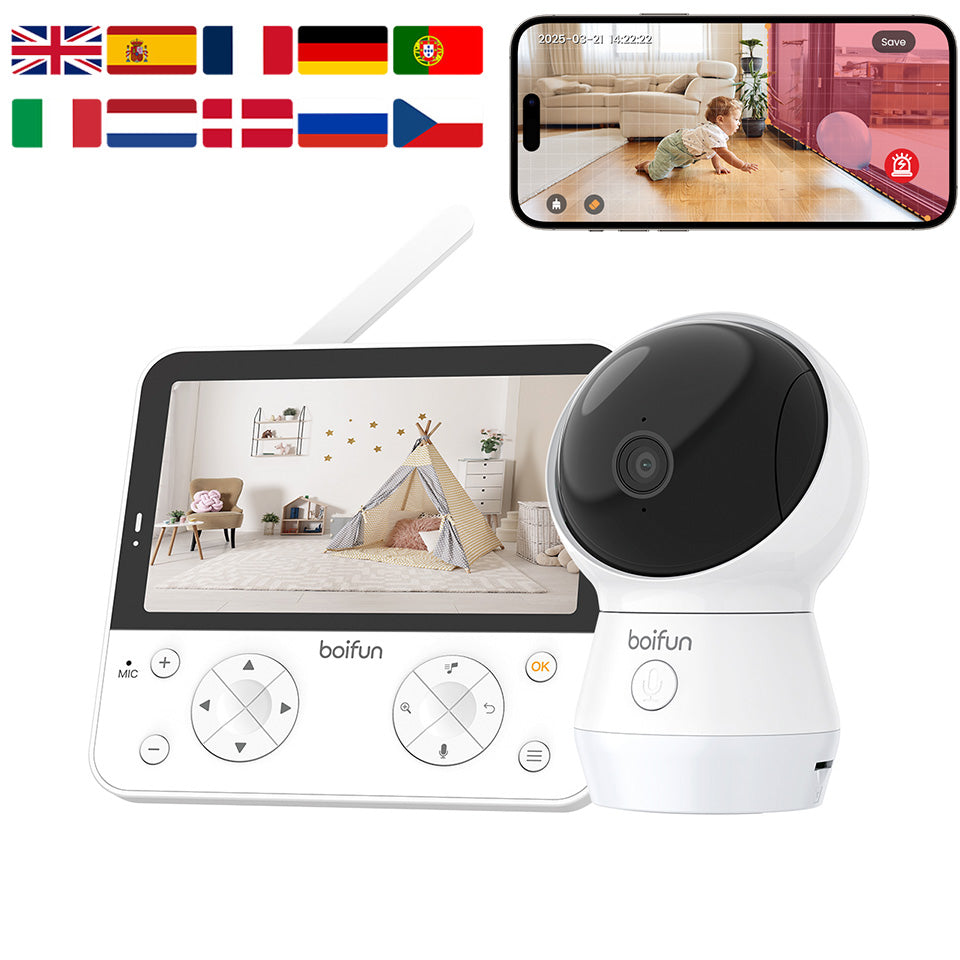 BABY MONITOR AI 4MP detects crying and head covering boifun Baby 4TM