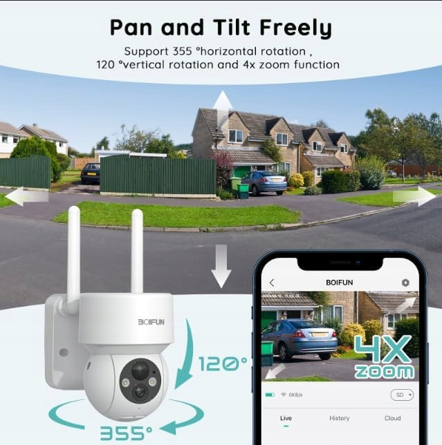 BABY MONITOR BOIFUN DQ201 2K WIFI 360° 10000MAH LIVE CAMERA Brand Boifun