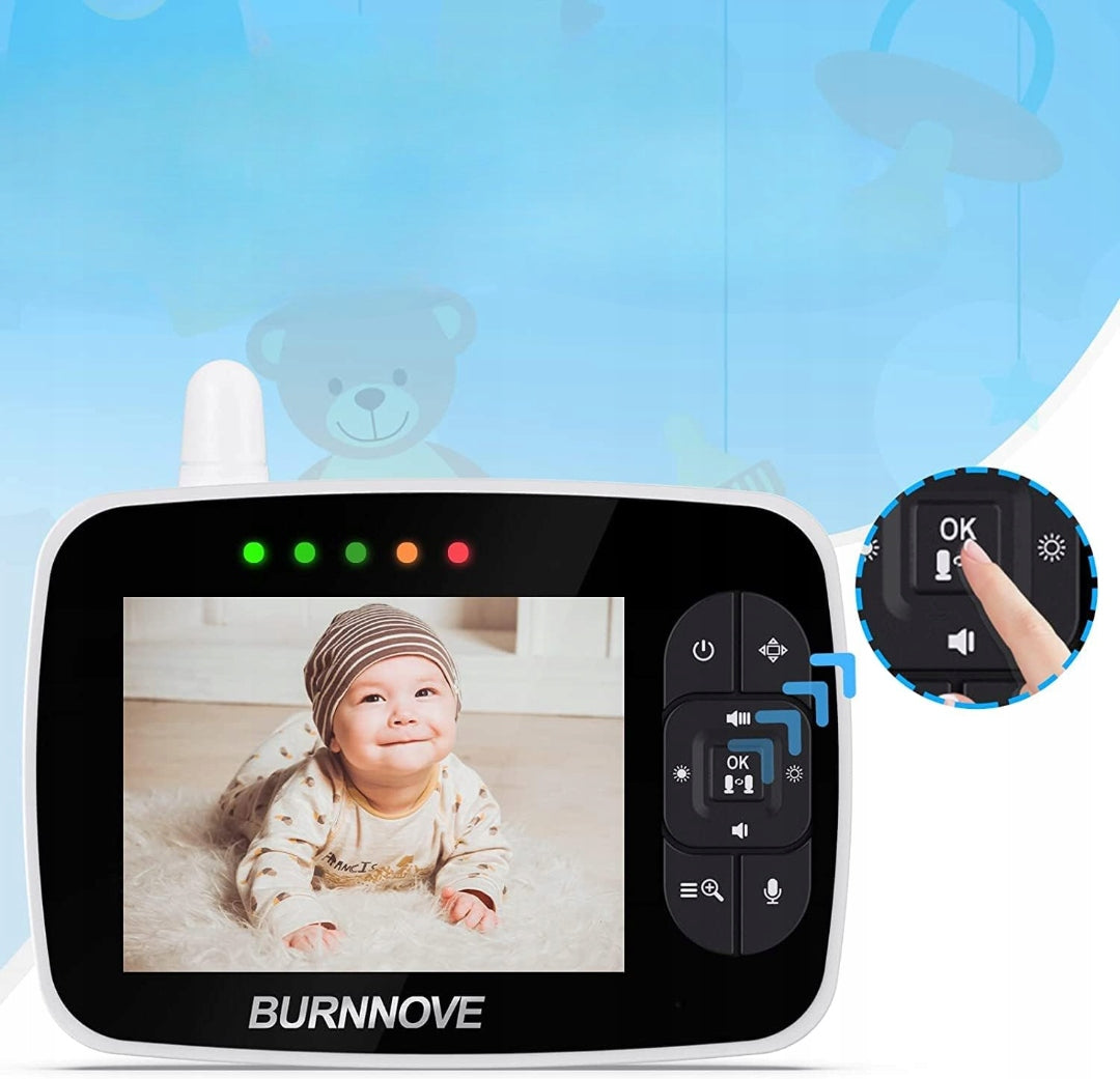 BABY MONITOR BURNNOVE 3,5" MONITOR SCREEN LCD NIGHT VISION SET 2IN1 Manufacturer code f21f