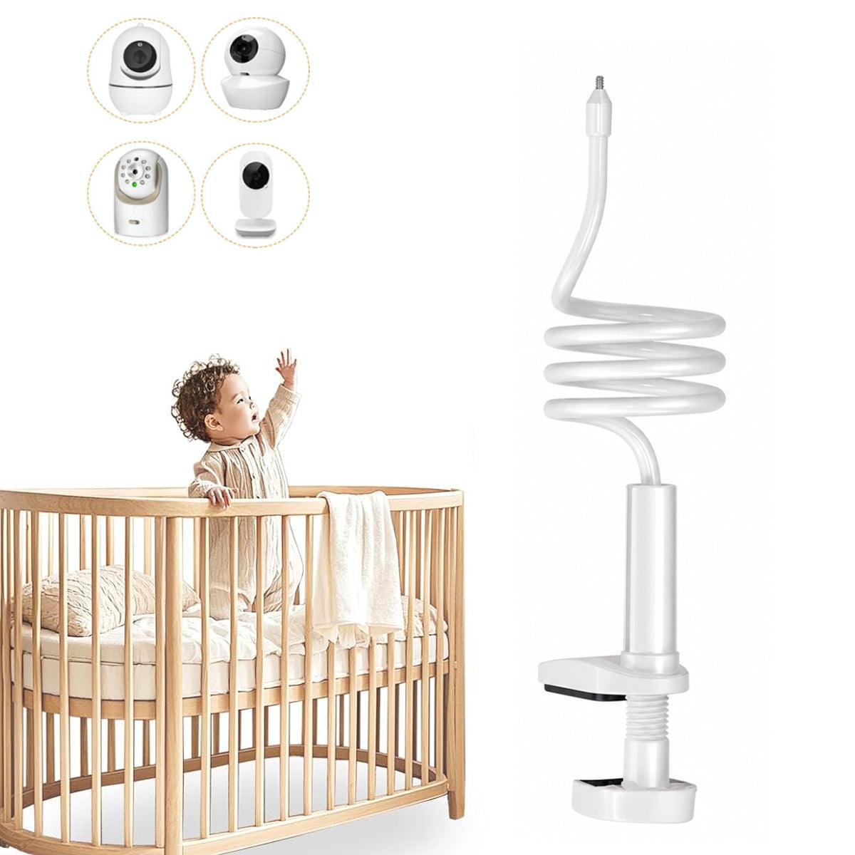 BABY MONITOR CAMERA HOLDER FOR CRIB