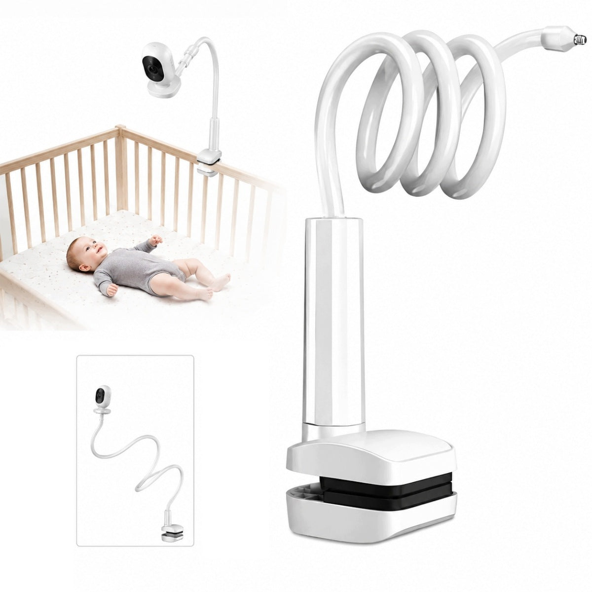 BABY MONITOR CAMERA HOLDER FOR UNIVERSAL CRIB