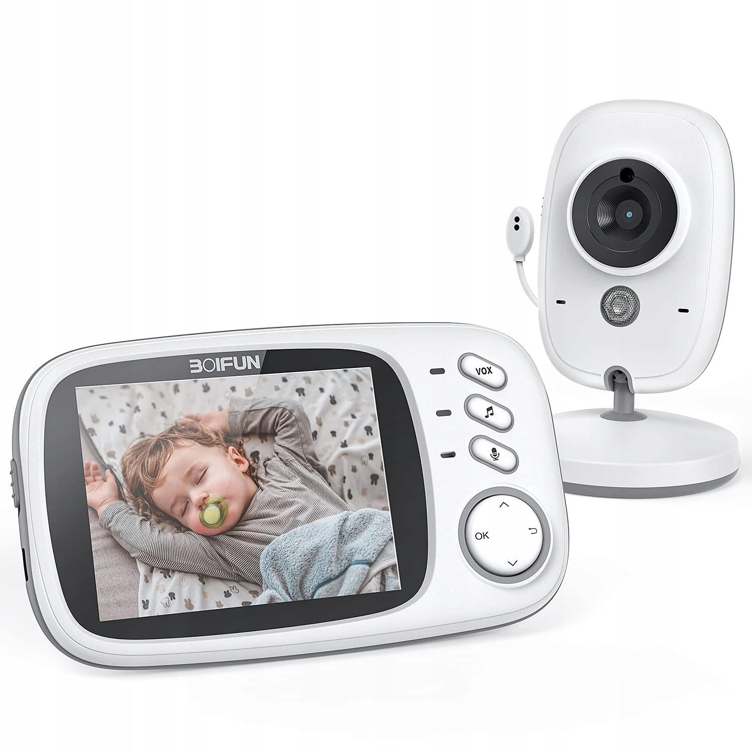 BABY MONITOR ELECTRONIC CAMERA LULLABIES LIVE NIGHT MODE VOX 3.2'' LCD 1000mAh Packaging status original