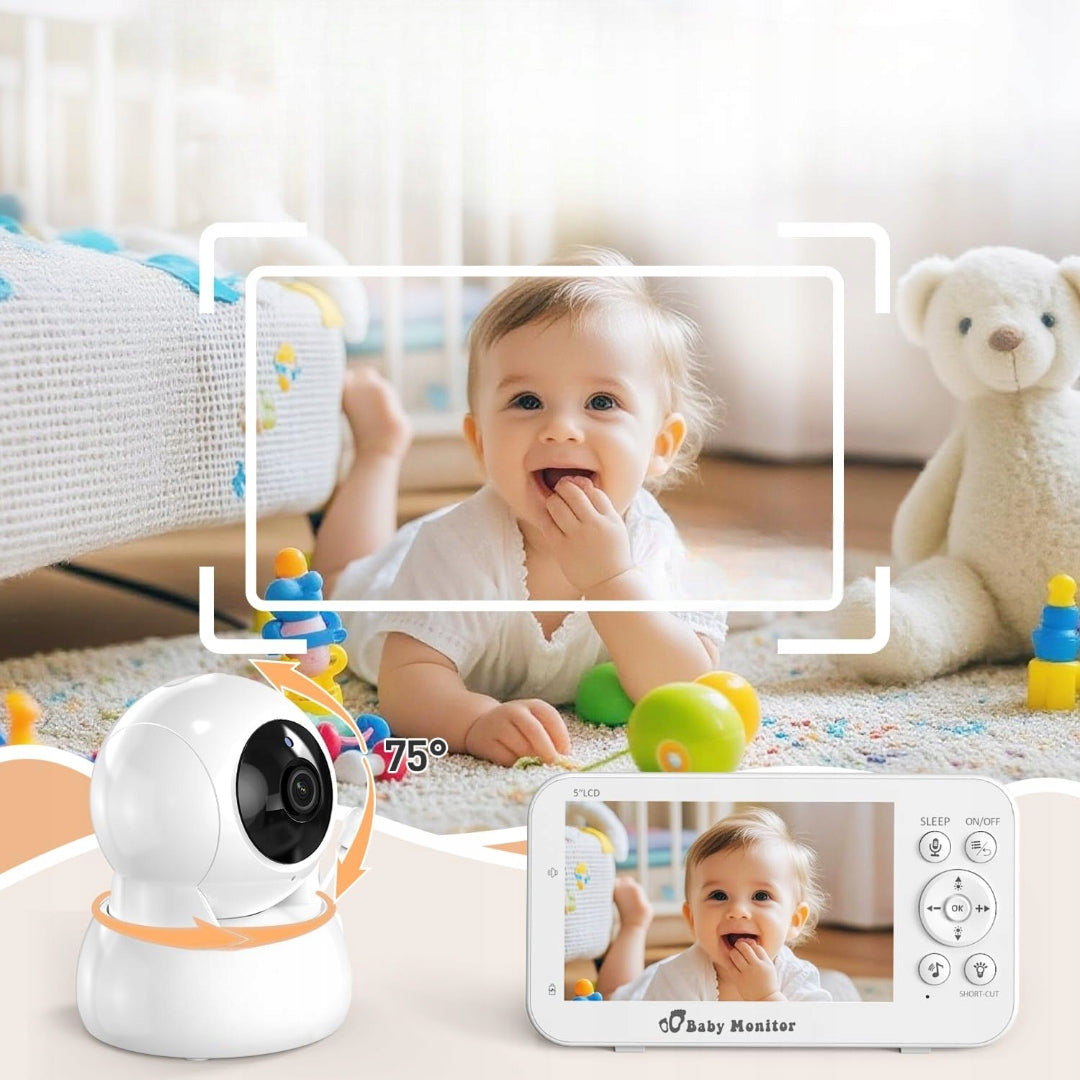 BABY MONITOR ELECTRONIC FNITAER BABY MONITOR 5” CAMERA NIGHT VISION MODE Packaging status original