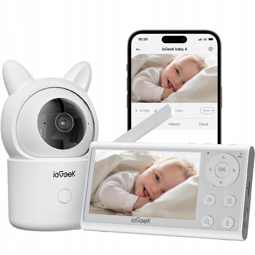 BABY MONITOR ELECTRONIC HD ROTATING CAMERA FOR BABY Room 4XZOOM, Kind electronic nanny