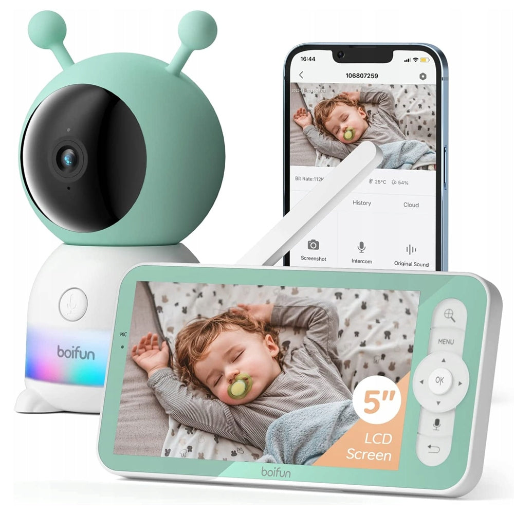 BABY MONITOR ELECTRONIC HD ROTATING CAMERA FOR BABY Room 4×ZOOM 5"LCD