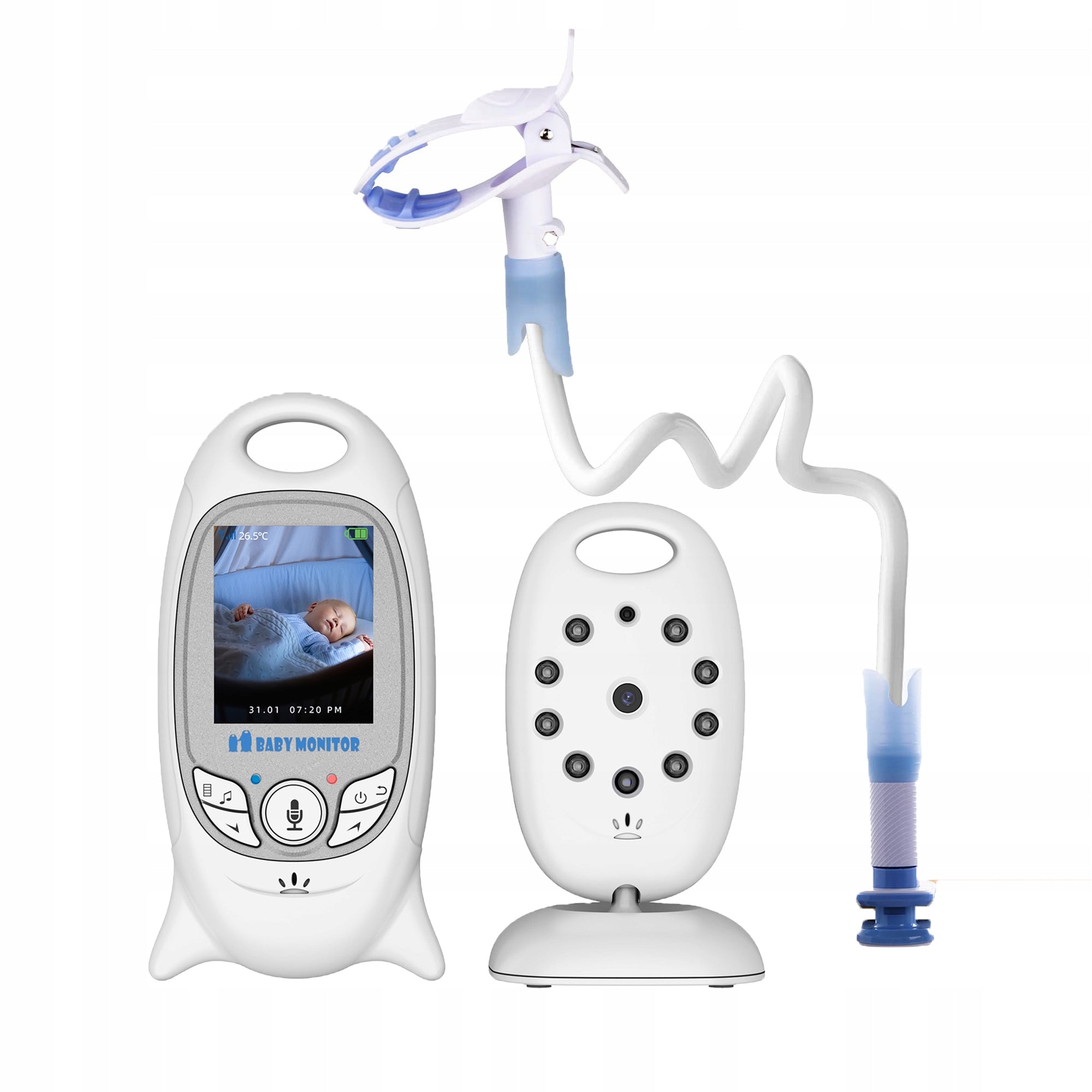 BABY MONITOR ELECTRONIC IP SMART LIVE CAMERA LCD NIGHT MODE WITH HANDLE