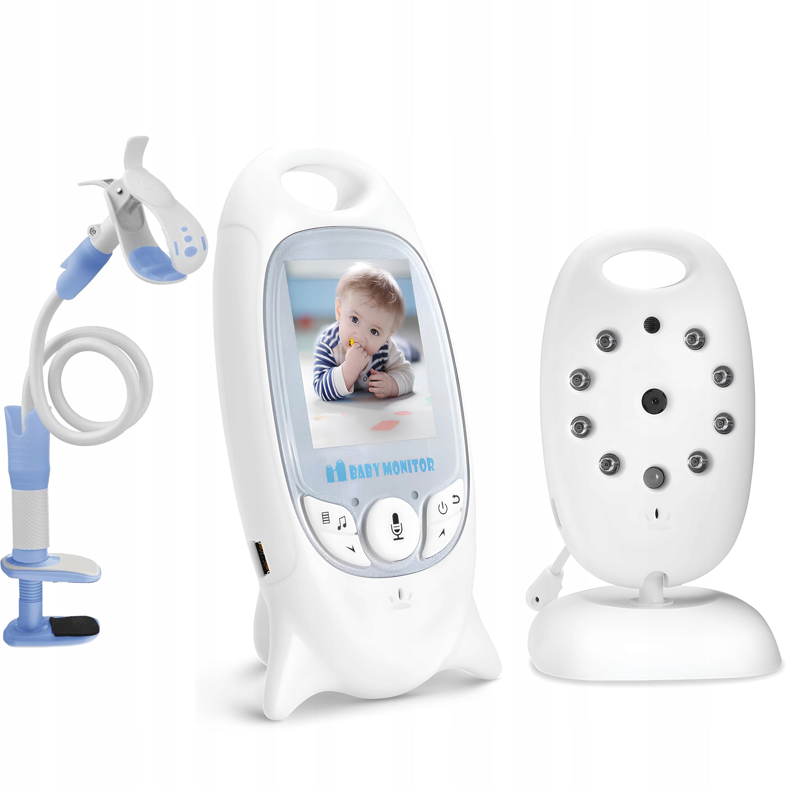 BABY MONITOR ELECTRONIC LIVE CAMERA TEMPERATURE NIGHT MODE WITH Bracket