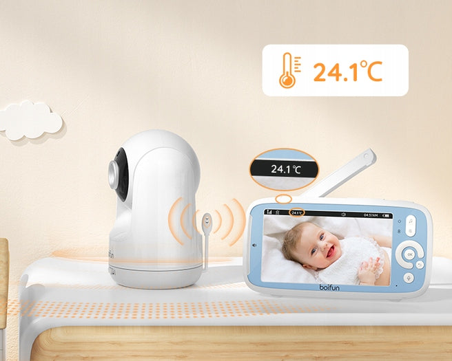 BABY MONITOR ELECTRONIC ROTARY CAMERA F HD 5" LCD 3x ZOOM 3050mAh AKU HOLDER Batteries included yes
