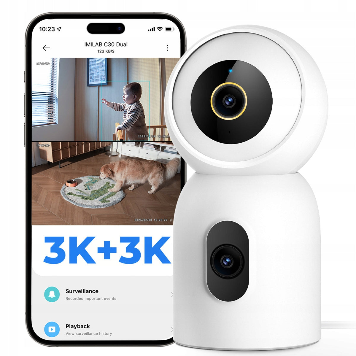 BABY MONITOR ELECTRONIC ROTARY IP CAMERA detects crying IMILAB C30 Dual Manufacturer code 6971085313863