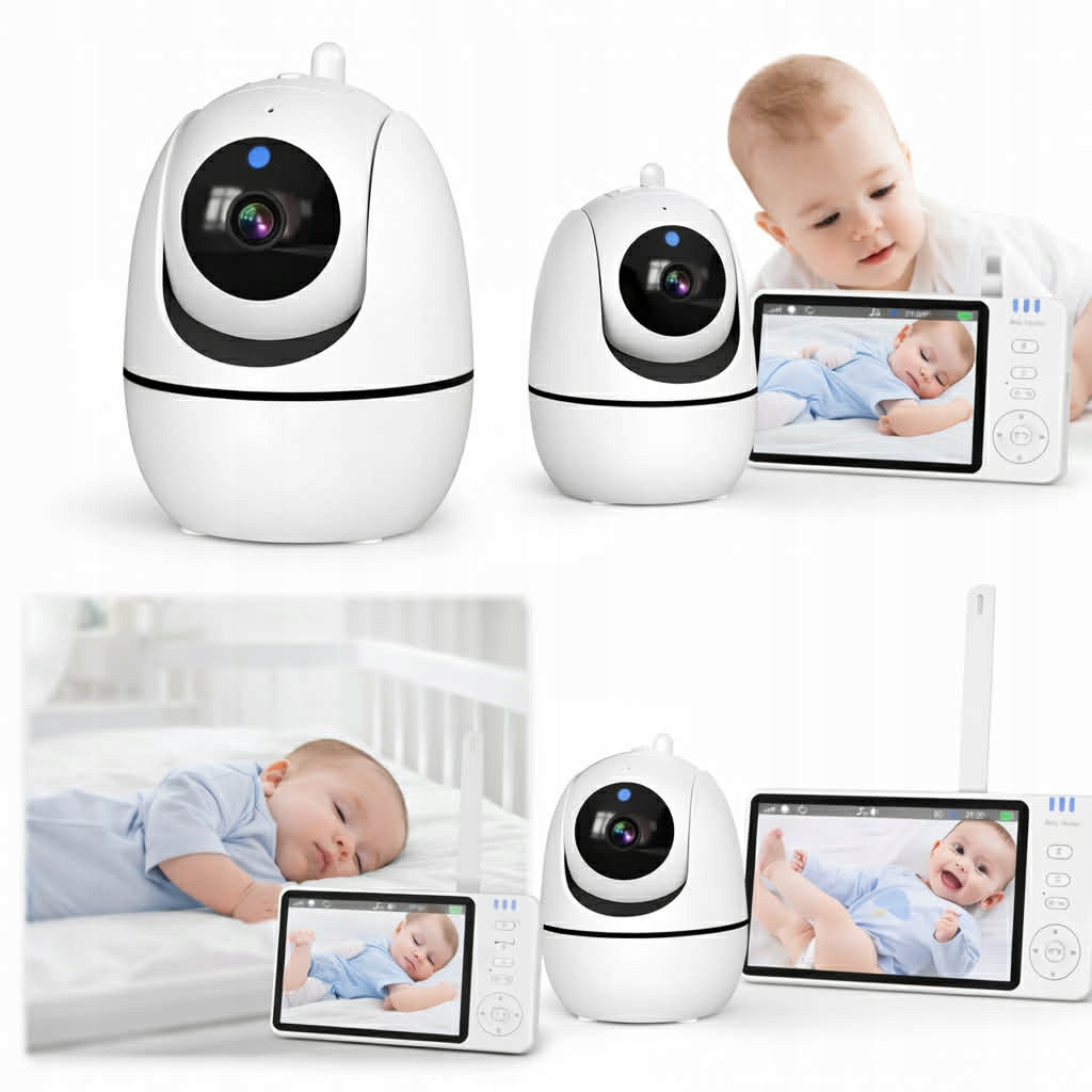 BABY MONITOR ELECTRONIC ROTATING CAMERA LARGE SCREEN WITHOUT WIFI FOR PARENTS 24H