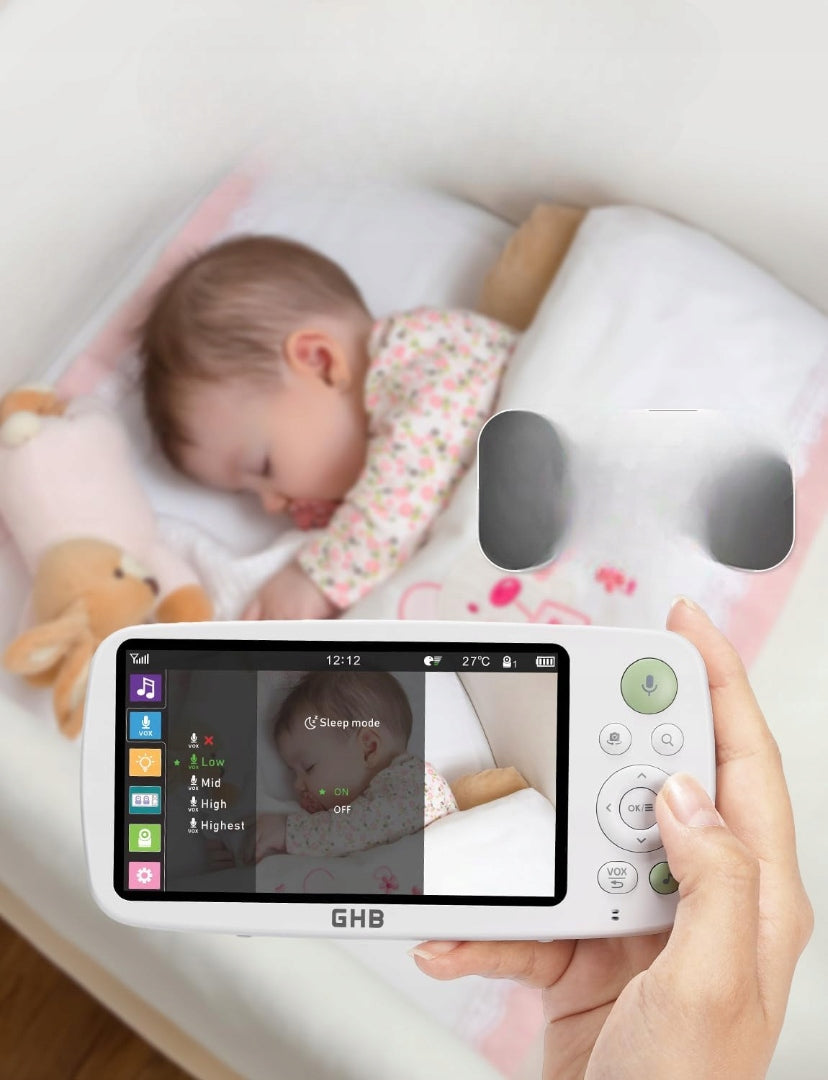 BABY MONITOR ELECTRONIC ROTATING SET GHB CAMERA MONITOR 5'' LCD 4000MAH PRO Packaging status original