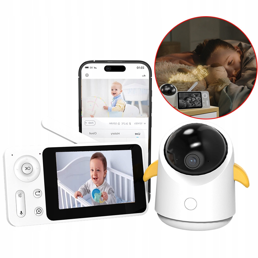 BABY MONITOR ELECTRONIC ROTATING WIFI 2MPx 1080P 4X ZOOM 4.3" LCD NIGHT MODE