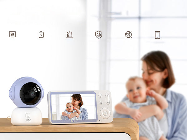 BABY MONITOR ELECTRONIC WIFI CAMERA FHD 2K 3MPx 4x Zoom 5'' LCD 32gb Packaging status original