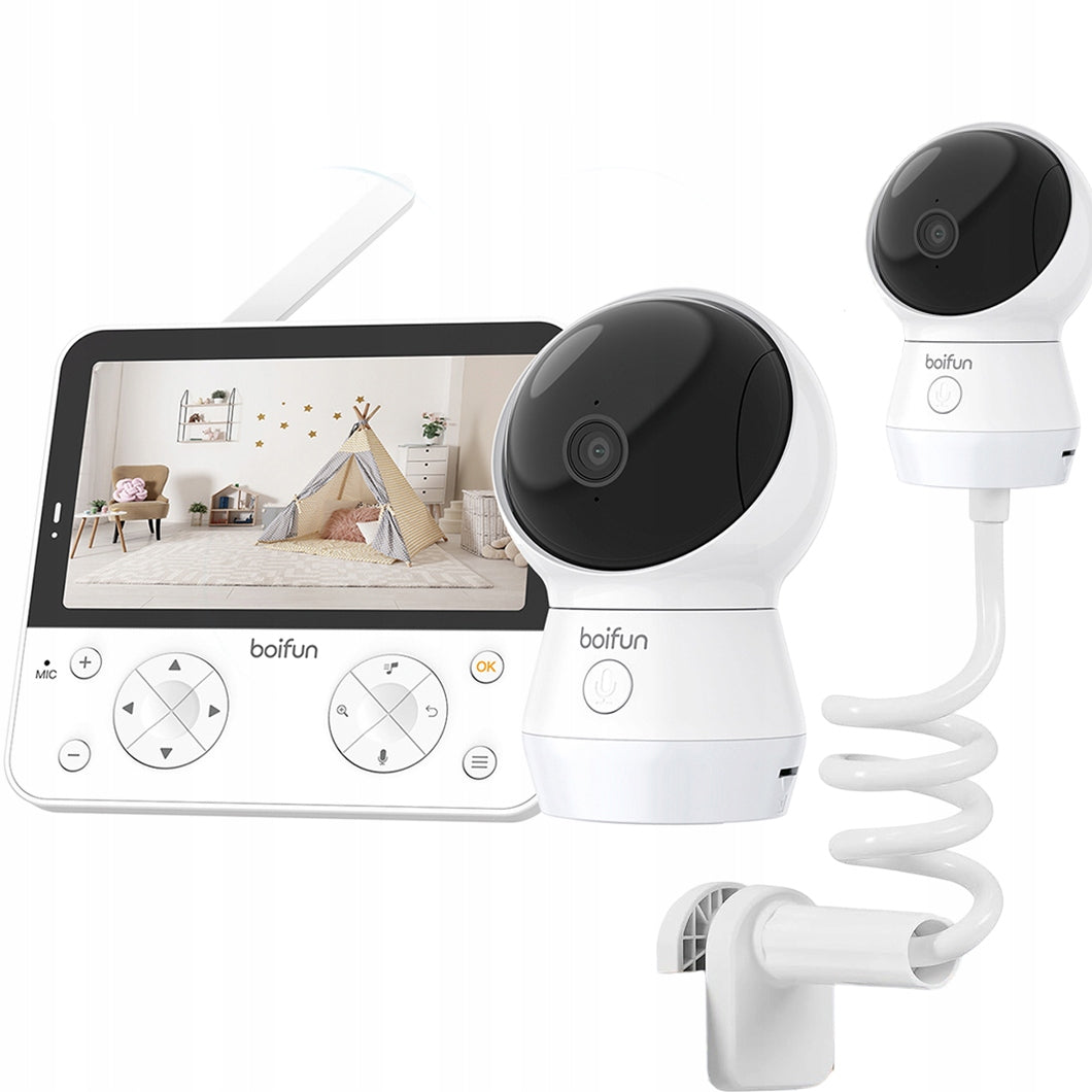 BABY MONITOR WIFI WITH 4MP LCD CAMERA 5" ROTATING 360° 4xZoom WITH HOLDER