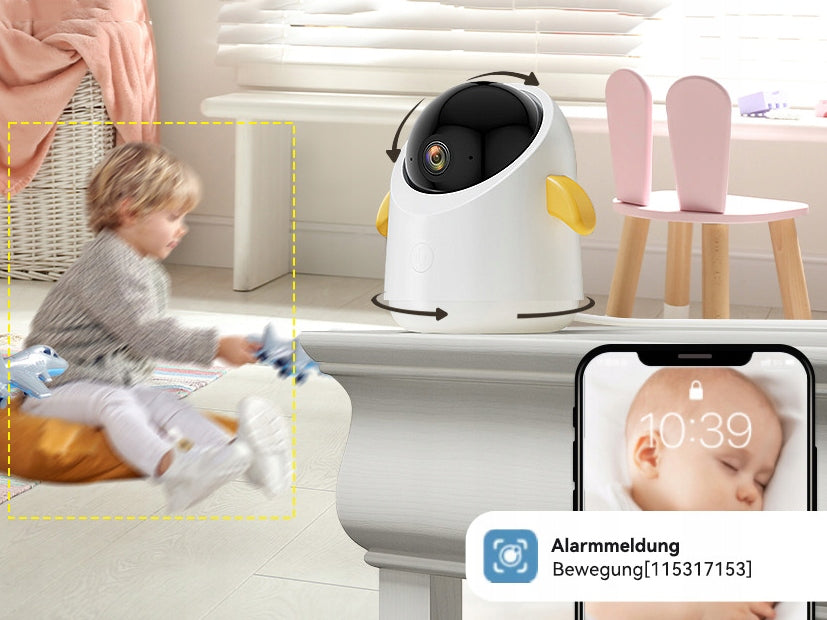 BABY MONITOR WITH 2pcs WIFI ROTATING CAMERA 2K 3MPx 5.0'' LCD 4x ZOOM Brand no brand