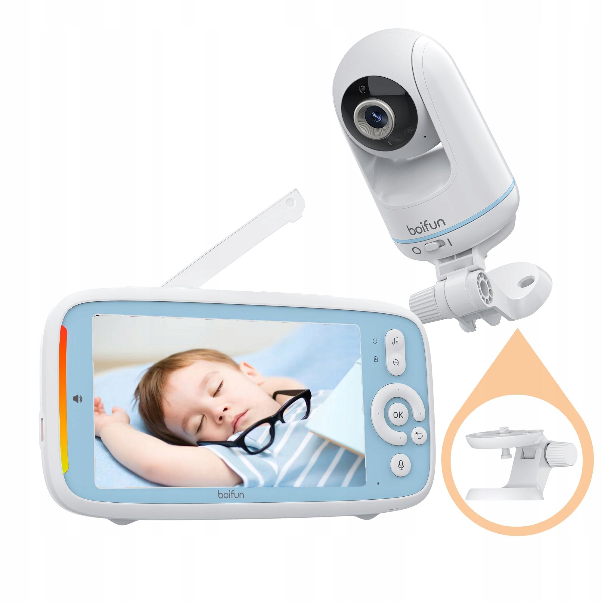 BABY MONITOR WITH BABY CAMERA 5"LCD PTZ VOX 3050MAH Packaging status original