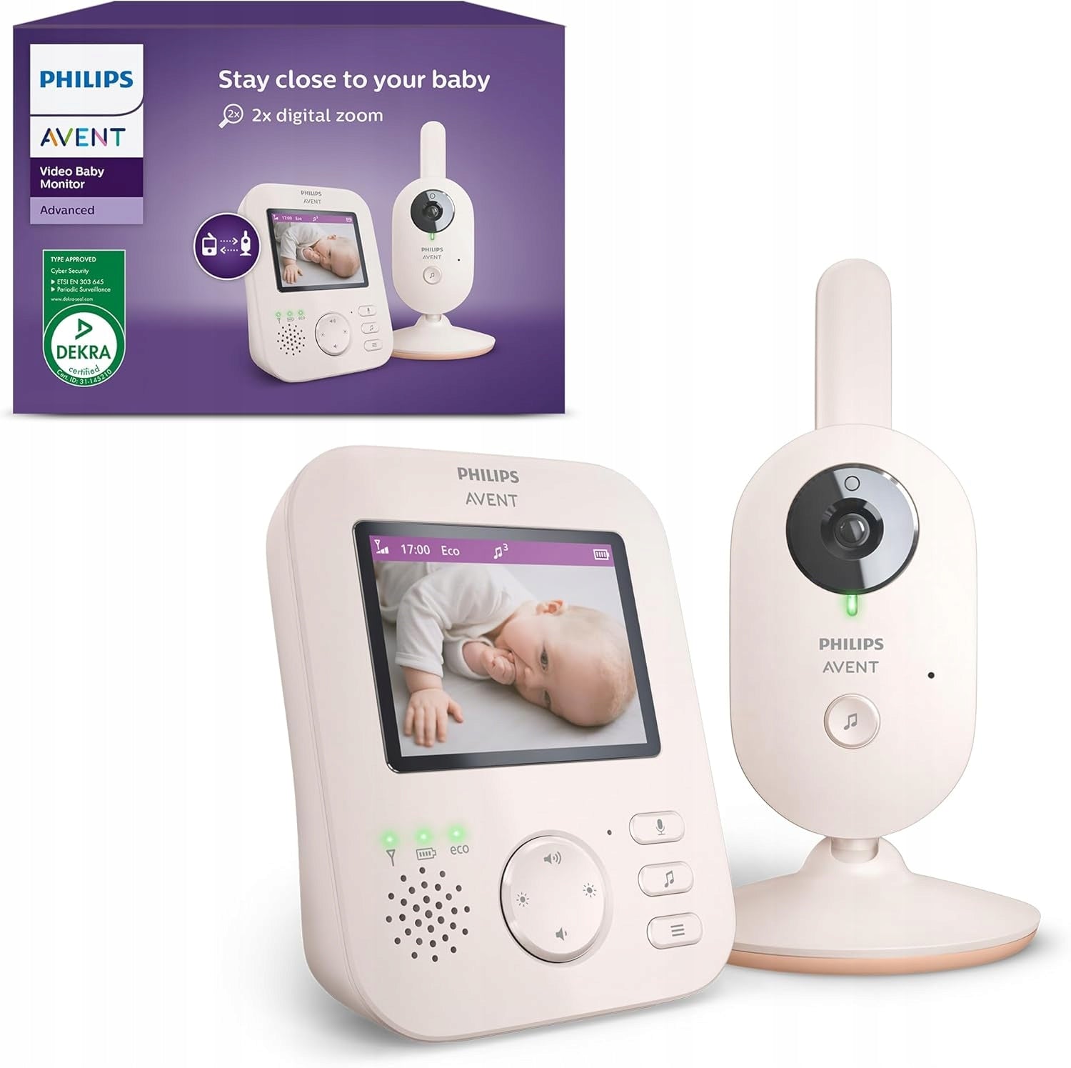 BABY MONITOR WITH CAMERA 2,8" ZOOM ×2, NIGHT VIEW AND LULLABIES