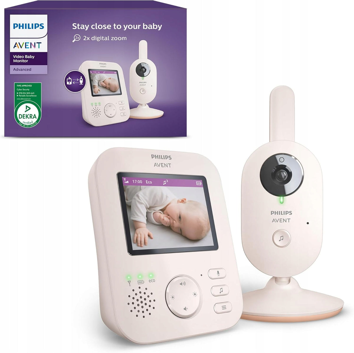 BABY MONITOR WITH CAMERA 2,8" ZOOM ×2, NIGHT VIEW AND LULLABIES