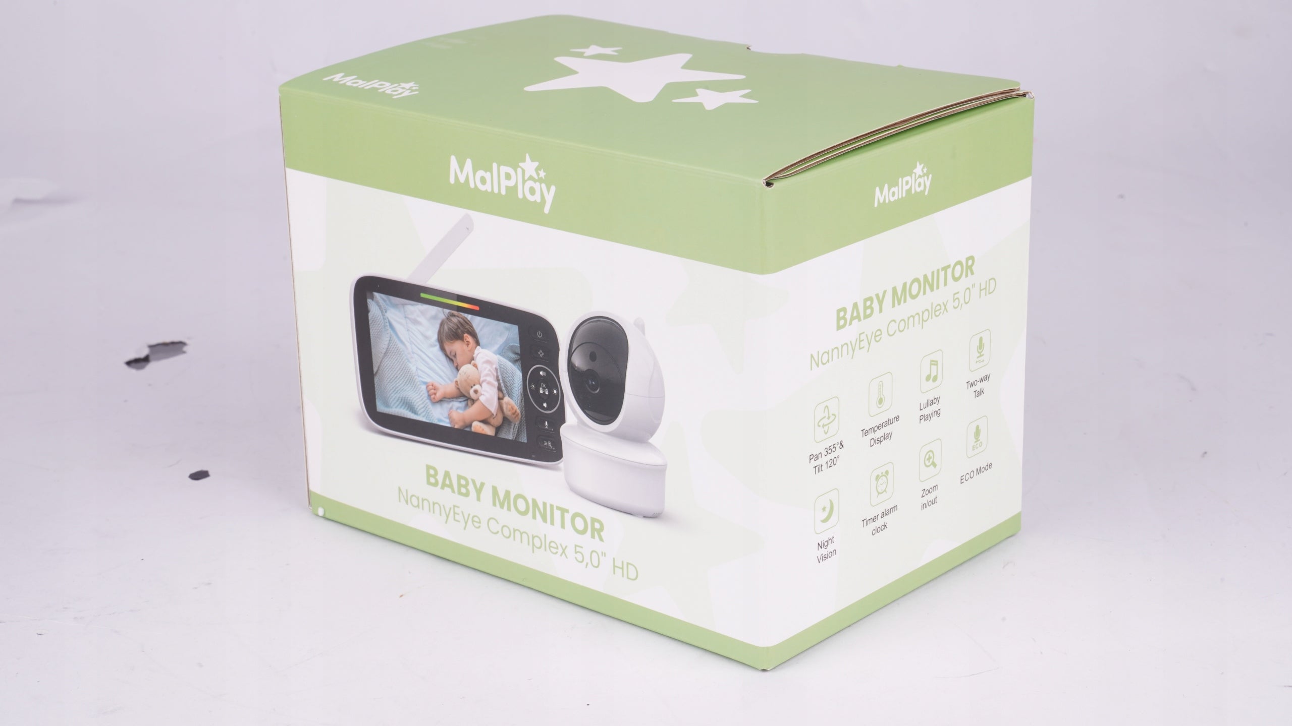 BABY MONITOR WITH CAMERA LIVE MONITOR NIGHT MODE VOX HD LCD 5”