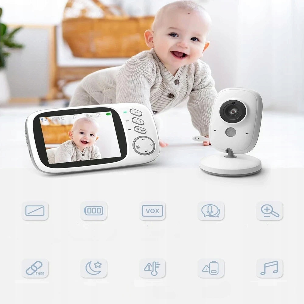 BABY MONITOR WITH CAMERA LIVE MONITOR NIGHT MODE VOX LCD 3,2” Packaging status original