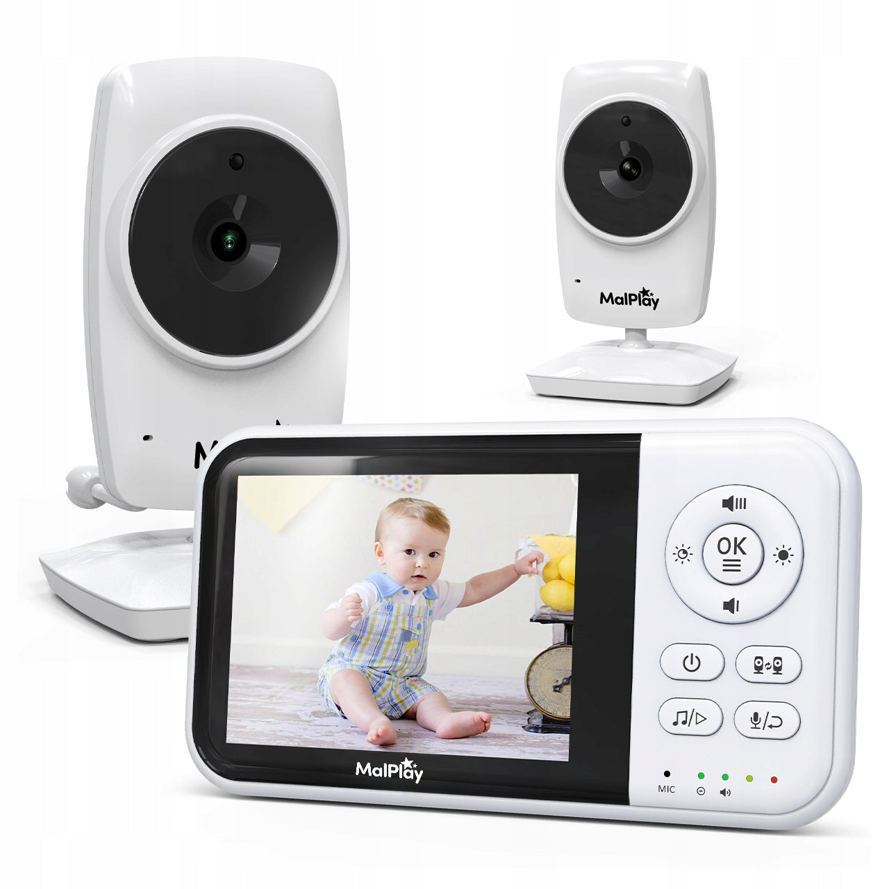 BABY MONITOR WITH CAMERA LIVE MONITOR NIGHT MODE VOX ZOOM LCD 3,2”
