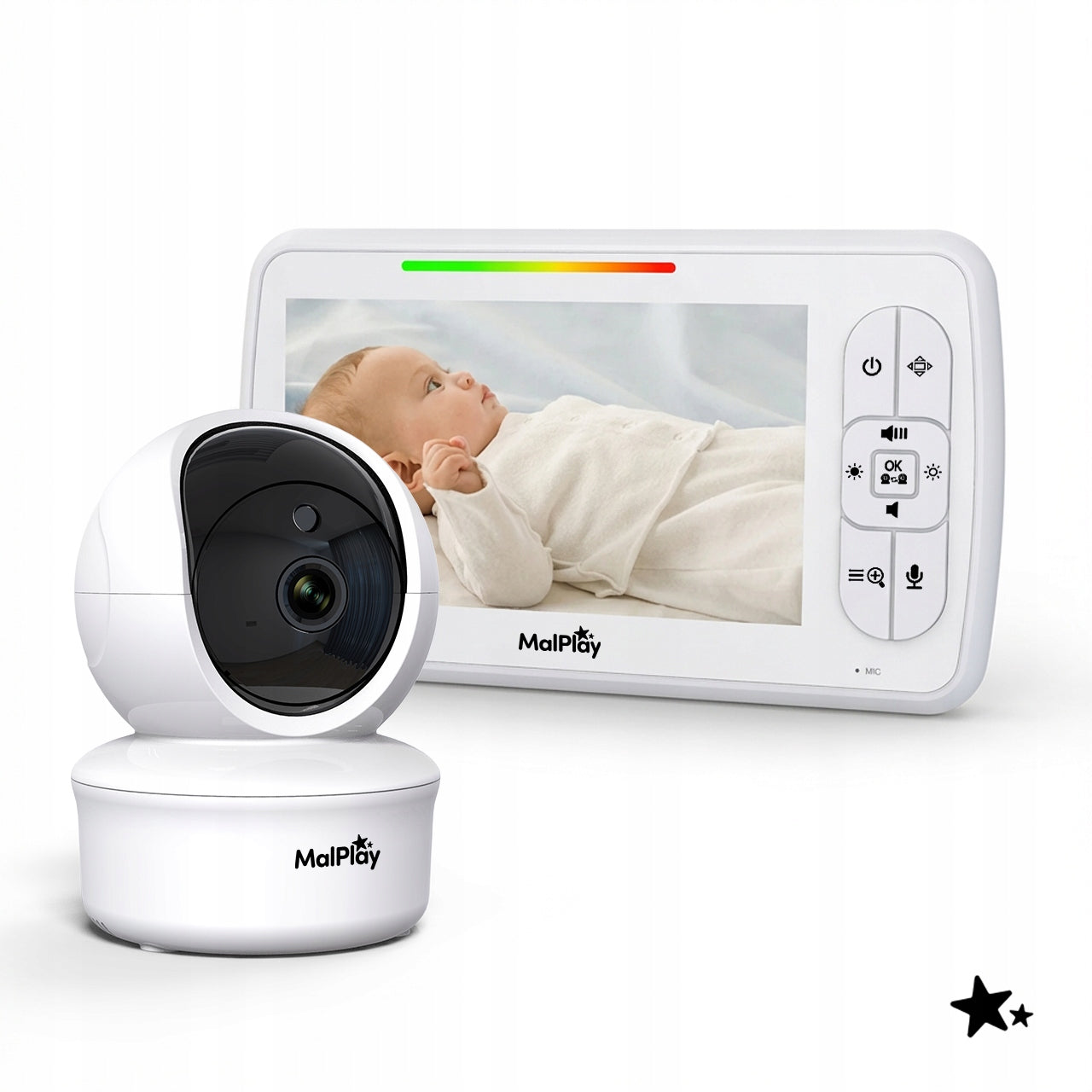 BABY MONITOR WITH CAMERA LIVE MONITOR ROTATING NIGHT MODE VOX LCD Medical device no