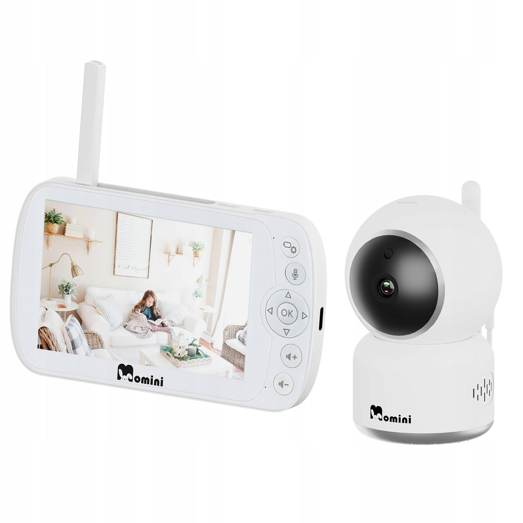 BABY MONITOR WITH CAMERA ROTATING MONITOR LCD DISPLAY 5" FHD Manufacturer code BLISSEYE