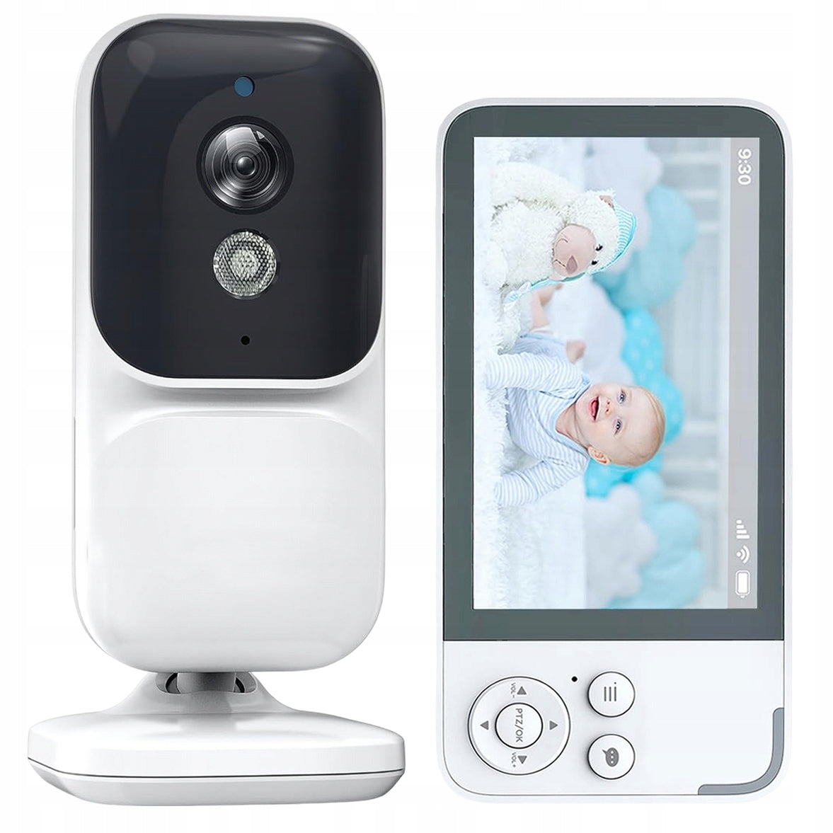 BABY MONITOR WITH LIVE CAMERA LULLABIES NOISE MICROPHONE ALARM CRYING Packaging status original
