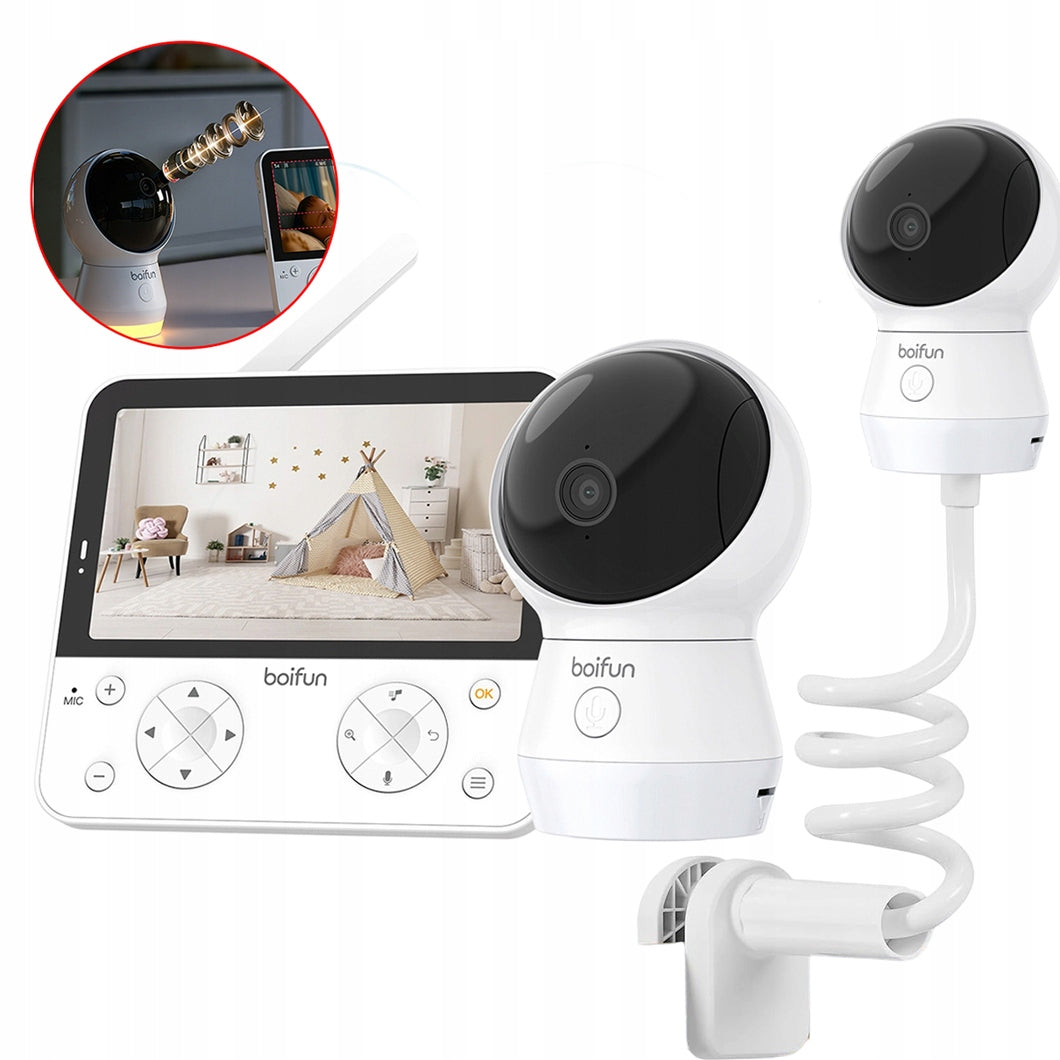 BABY MONITOR WITH WIFI CAMERA 4MP ROTATING LCD 5" WITH HANDLE