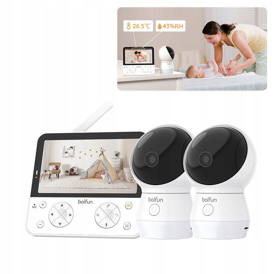 BABY MONITOR WITH WIFI CAMERA 4MP ROTATING LCD and 4000mAh battery