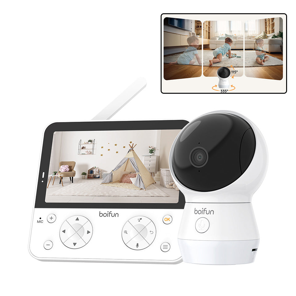 BABY MONITOR WITH WIFI CAMERA BOIFUN 4MP 5.5 INCH Dual-Band For Children
