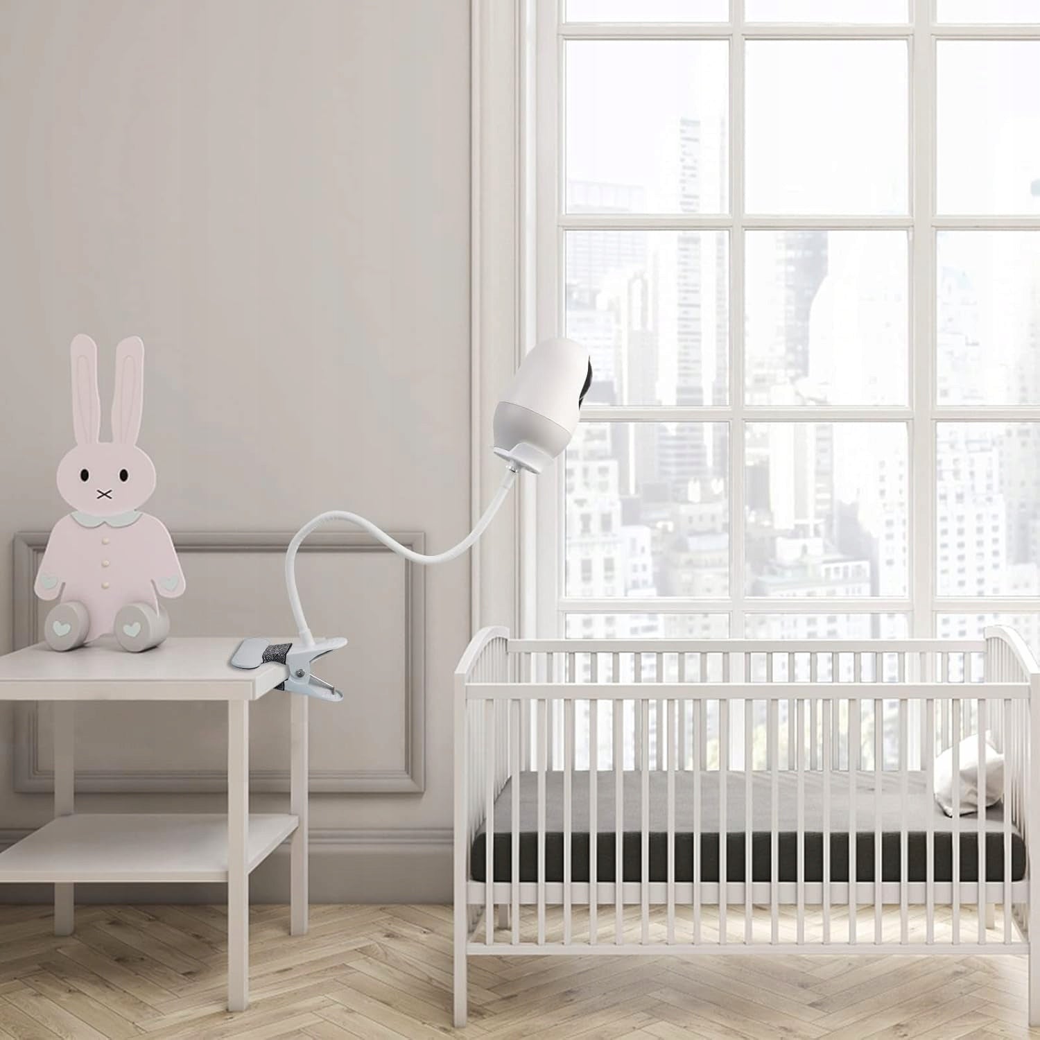 BABY MONITORING HOLDER WITH 2K INDOOR CAMERA ANGLE ADJUSTMENT Kind electronic nanny