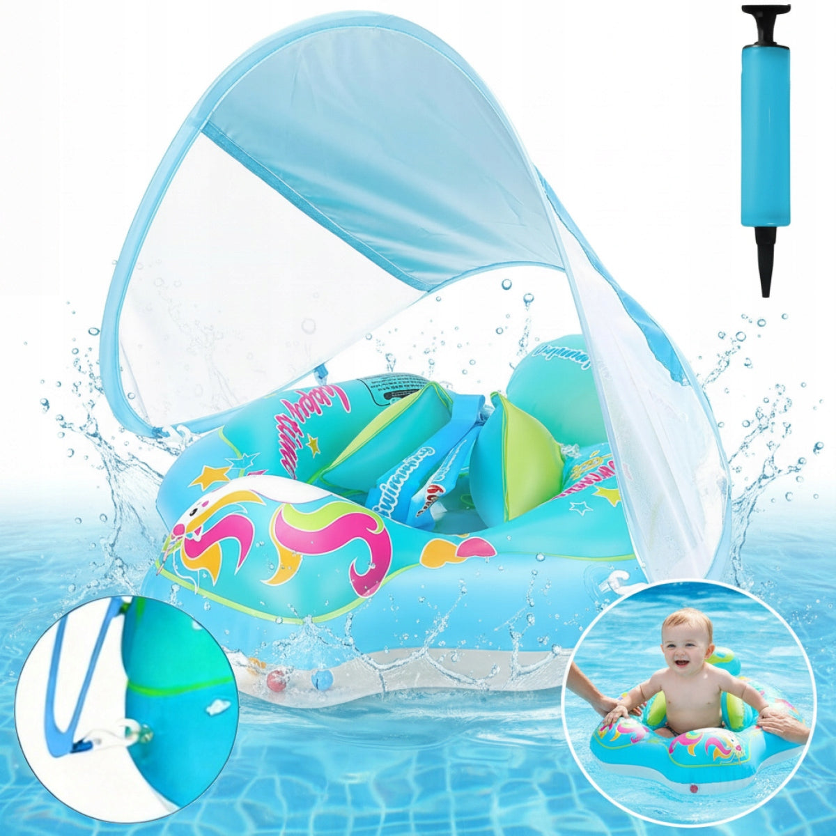 BABY PONTOON SWIMMING WHEEL WITH VISOR CHILDREN'S VEST L Manufacturer code 4016184605623