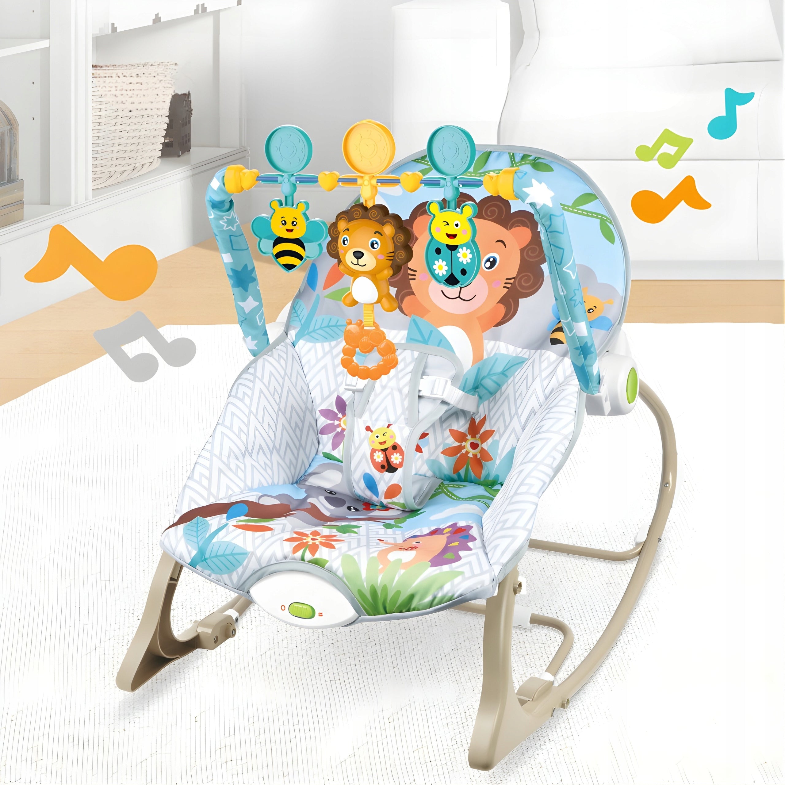 BABY ROCKER CHAIR VIBRATION RATTLES Animal Forest EAN (GTIN) 5907291803042