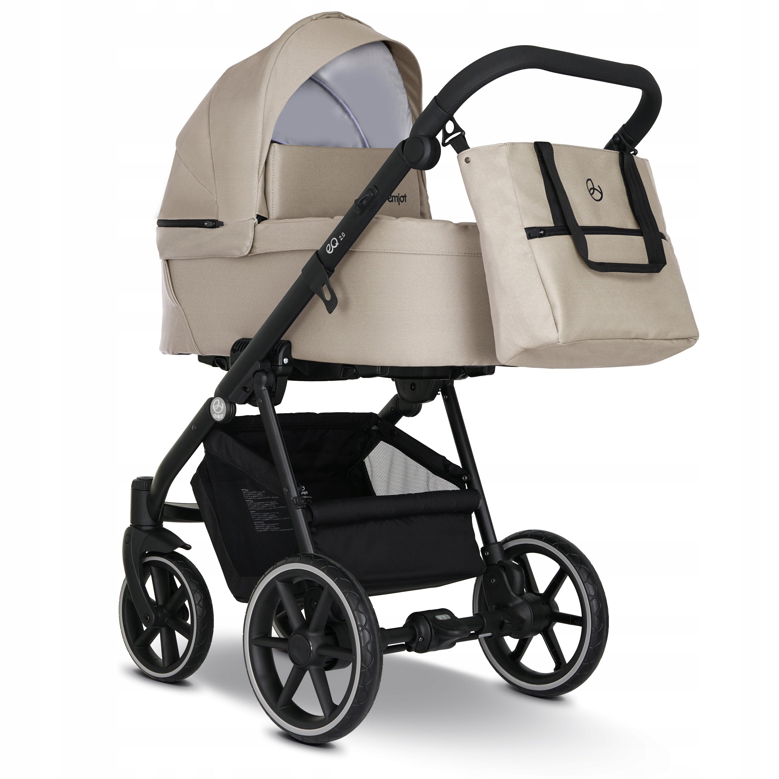 BABY STROLLER 4IN1 MULTIFUNCTIONAL BEIGE EQ 2.0 BASE SEAT ACCESSORIES Packaging status original