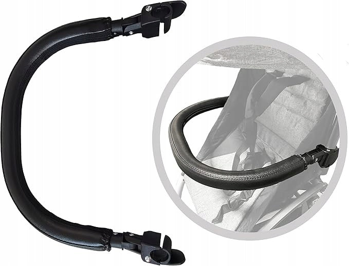 BABY STROLLER ARMREST FOR BABY STROLLER BLACK PU LEATHER