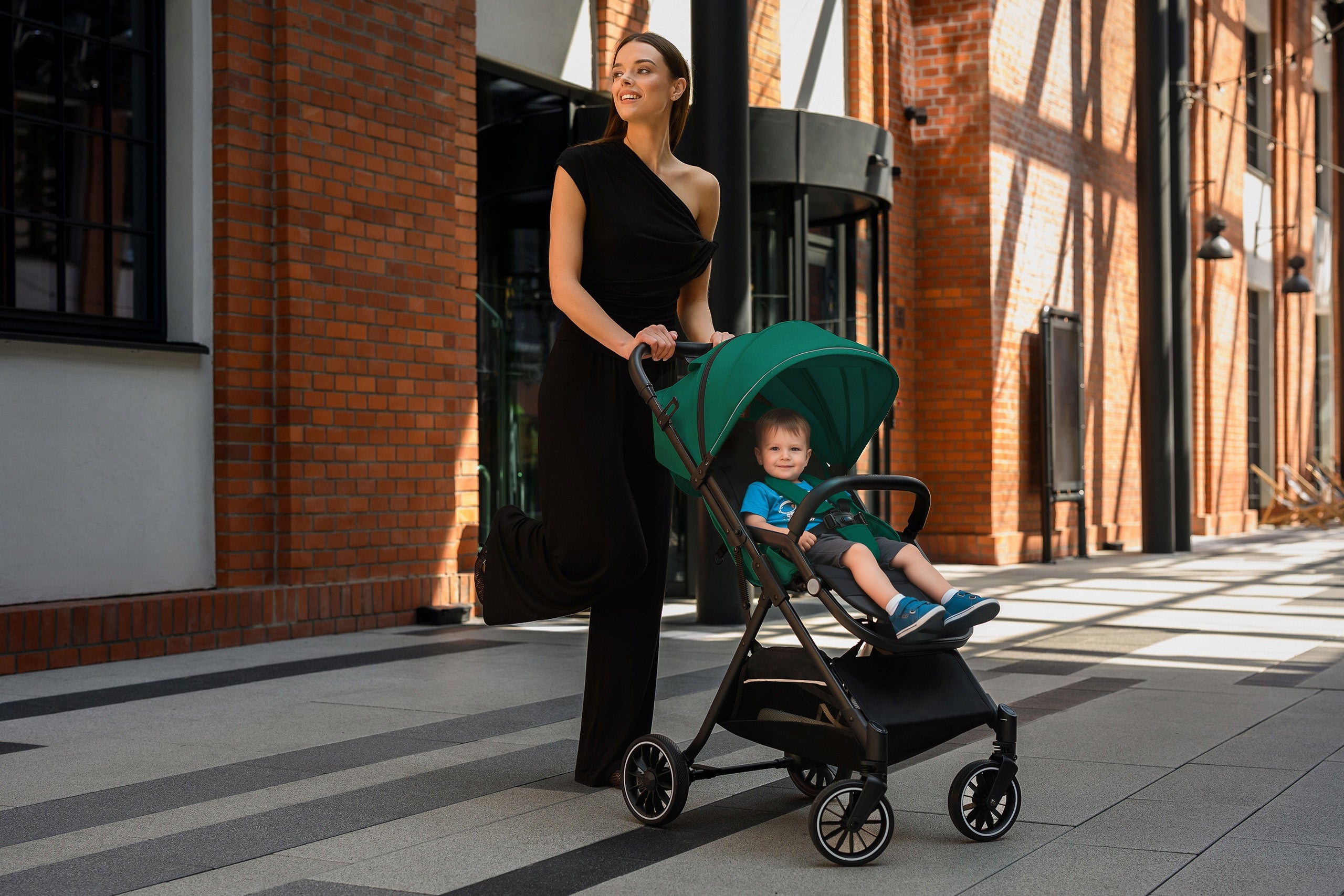BABY STROLLER AURORA STROLLER UP TO 22 kg FOLDING LARGE VENDING MACHINE GREEN Brand Orsetto