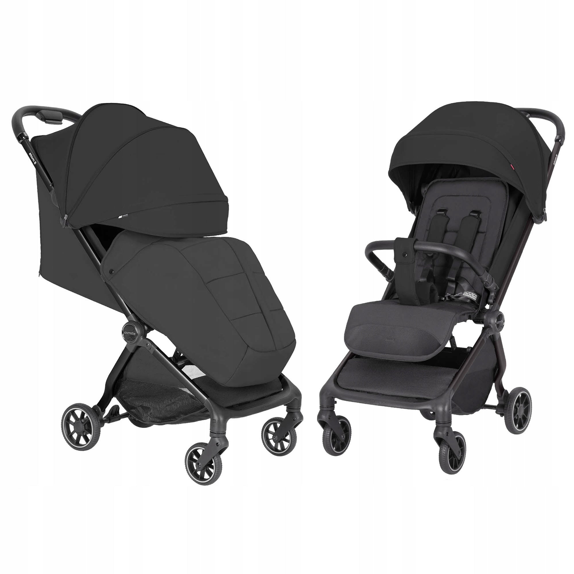 BABY STROLLER FOLDING CARRELLO ATOM S LIGHTWEIGHT| Storm Black Manufacturer code Carrello Atom S CRL-5526 | Storm Black