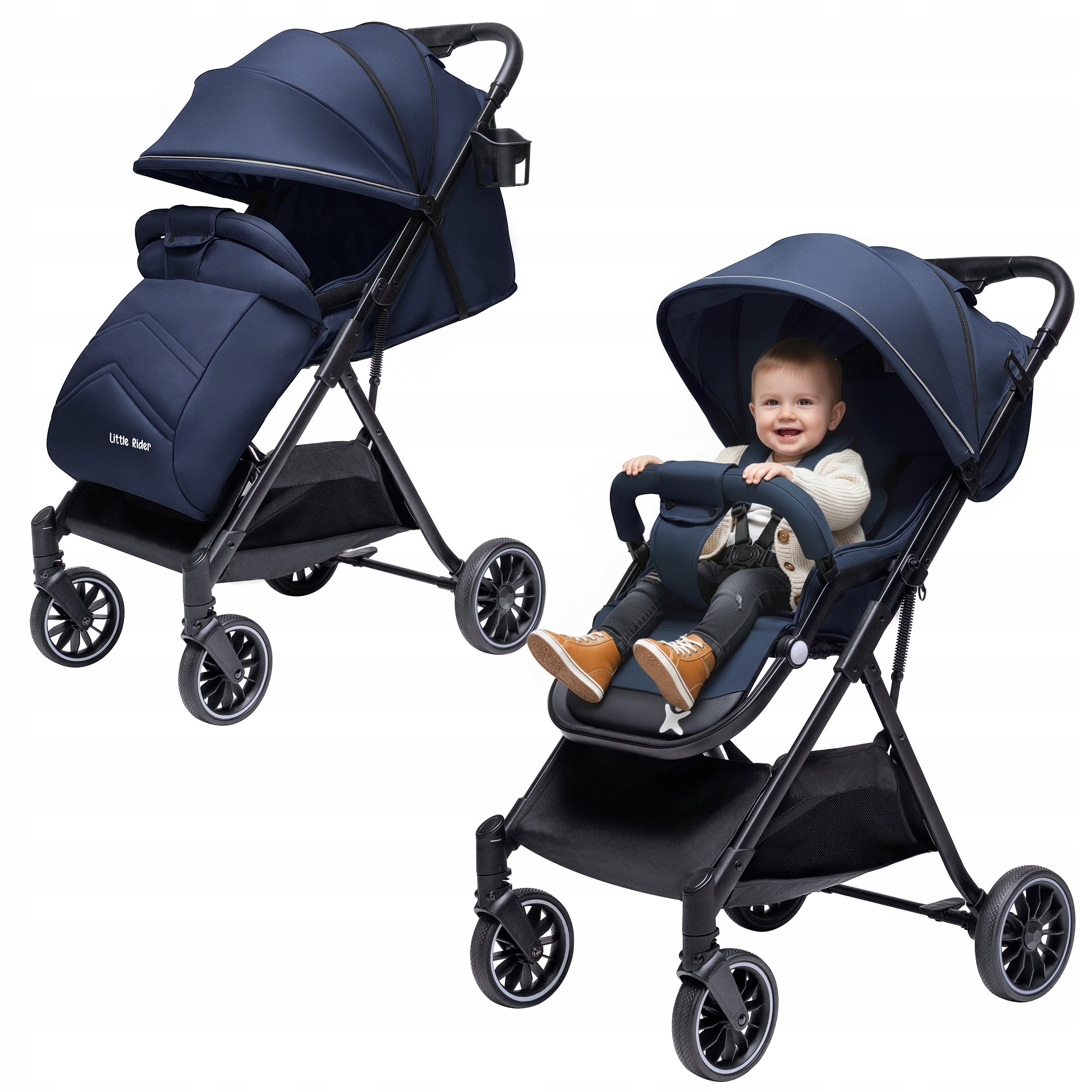 BABY STROLLER ZEFIR STROLLER UP TO 22 kg FOLDING LARGE LIGHTWEIGHT AUTOMATIC